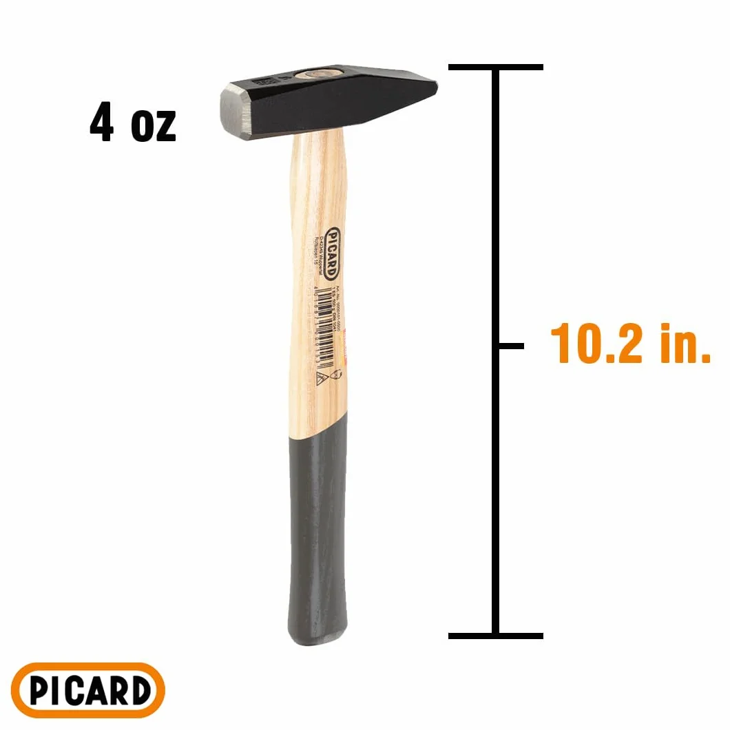 Picard 0000102-0100 młotek do nitowania ręcznego/młotek do nitowania 100 g niemiecki wzór z orzechów, brązowy/czarny