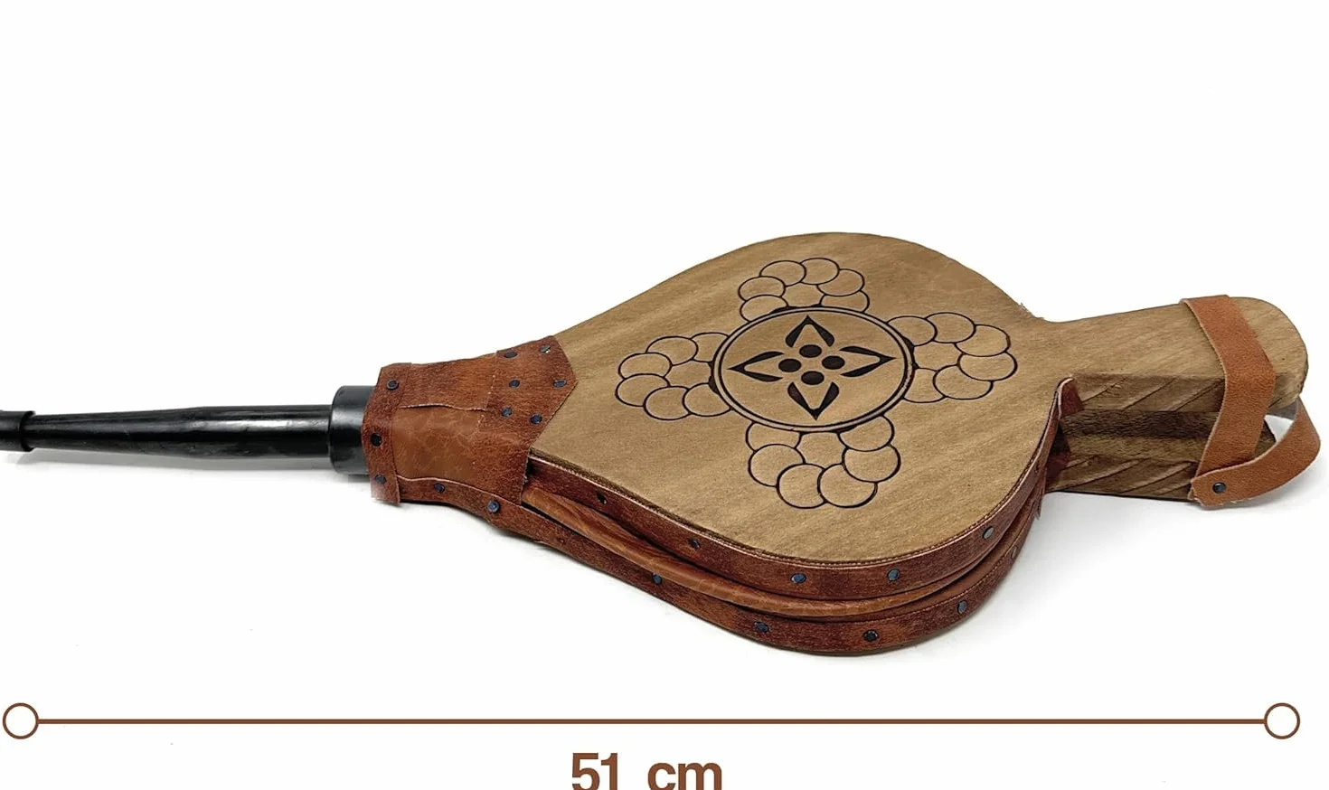 Wyściełany Mieszek do Kominka i Grilla - Naturalne Drewno - 51 cm