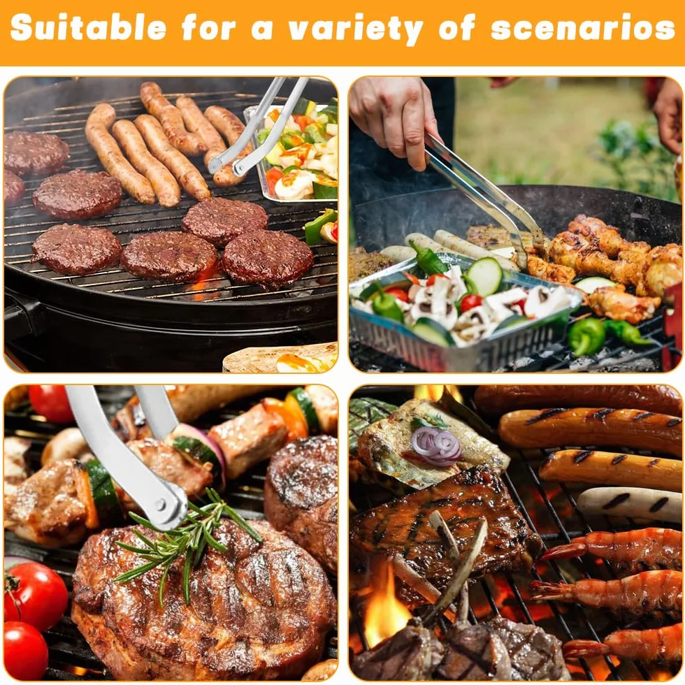 Mineup Szczypce do grillowania 38 cm 2 sztuki z silikonową szczotką