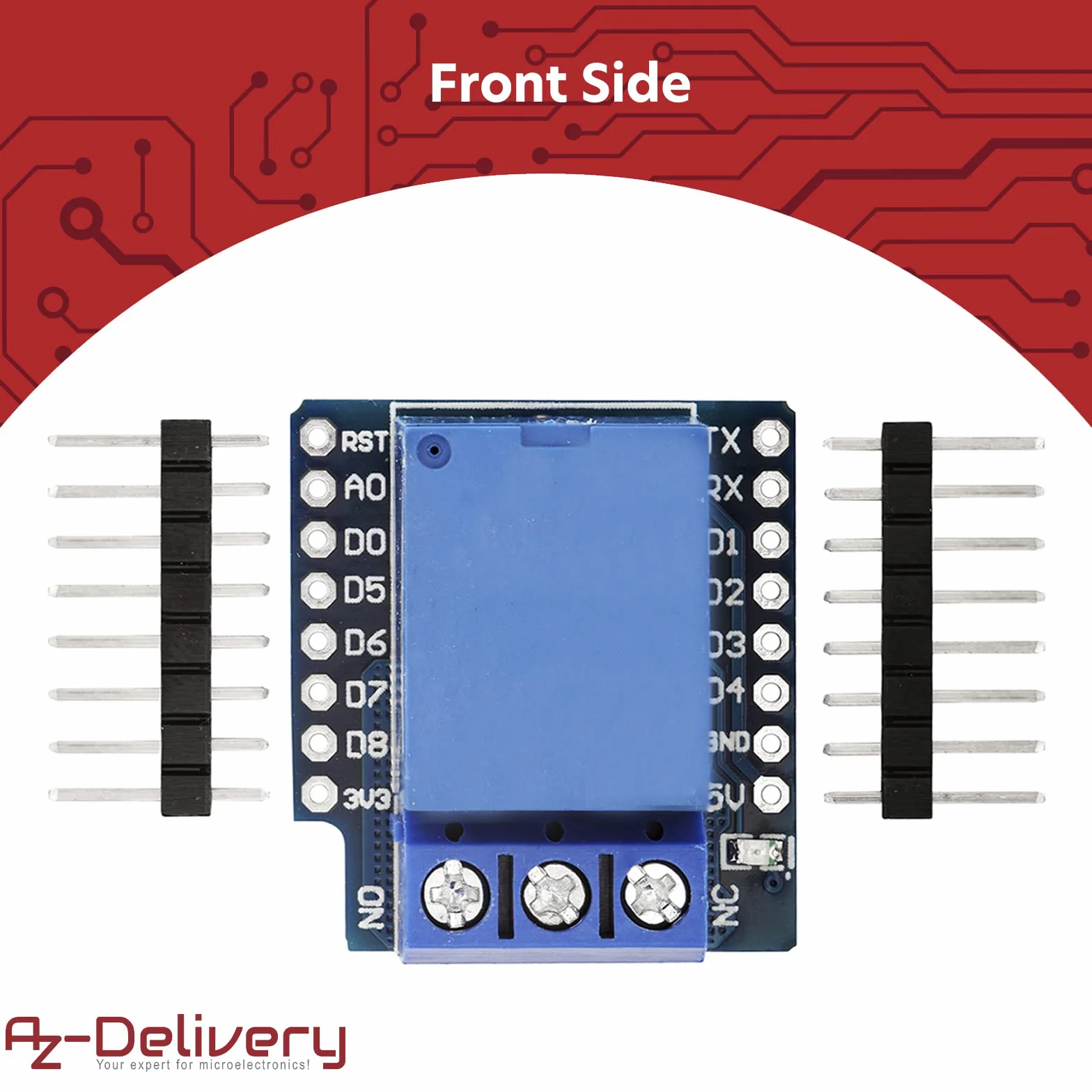 AZDelivery 5 x 1-Relay Shield dla D1 Mini w tym E-Book!