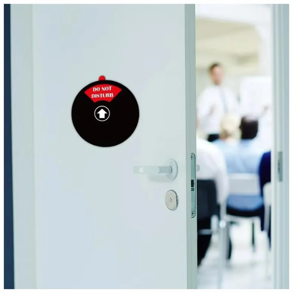 Do Not Disturb Door Sign 12.7cm Acrylic Privacy Hanger with 4 States Busy Meeting Sign White
