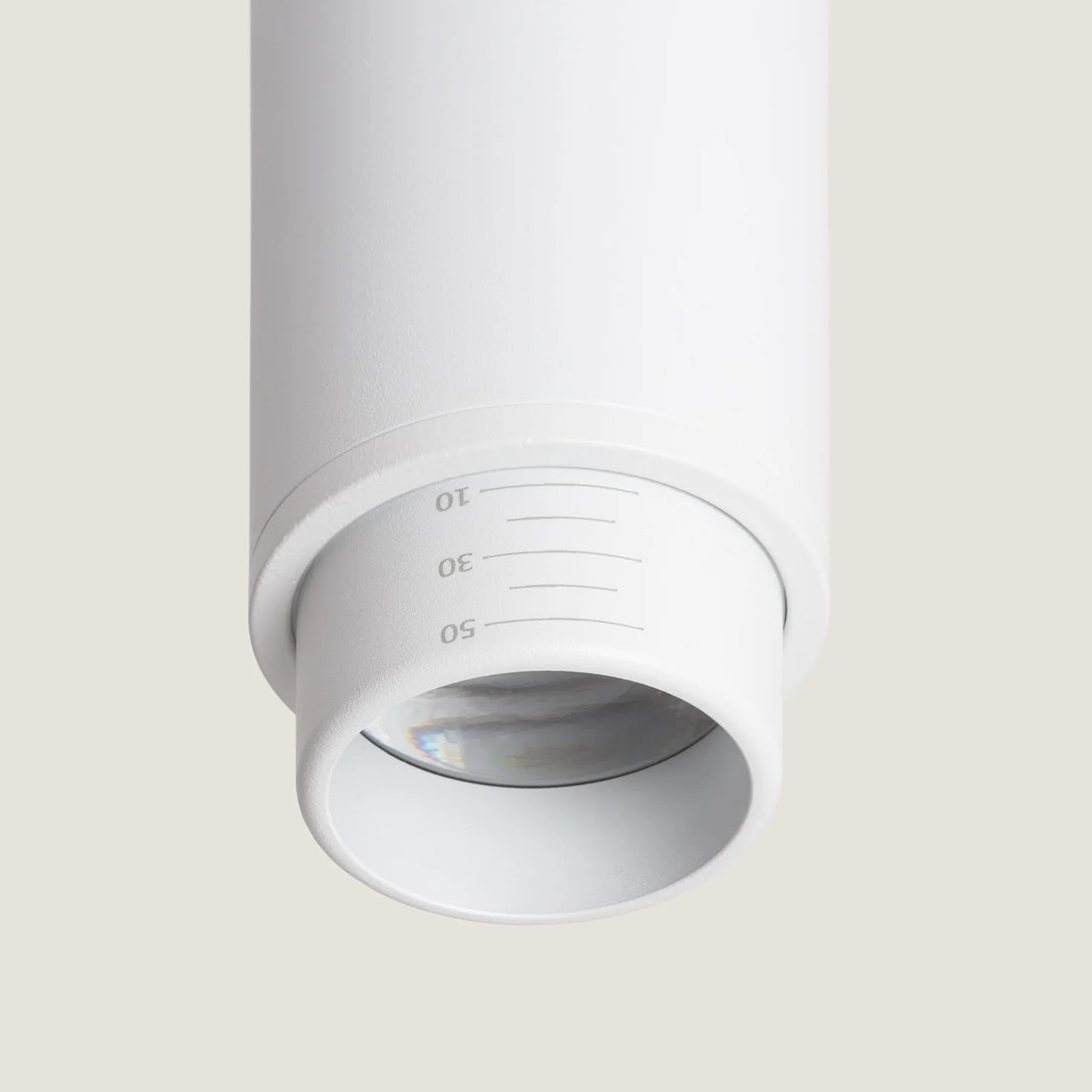 LEDKIA LIGHTING Reflektor Natynkowy Multi-Kątowy 10–50° Aluminiowy do Żarówek GU10 ÁGATA Biały GU10