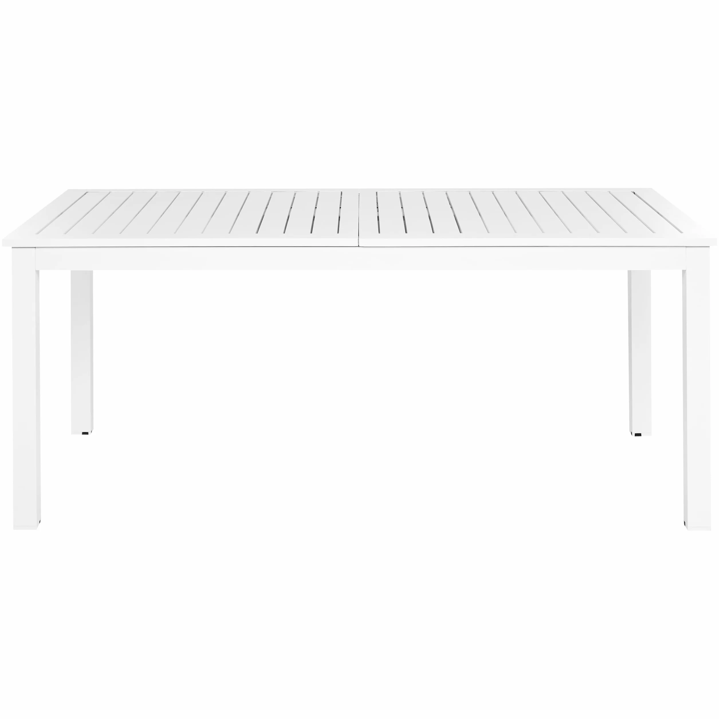 Stół ogrodowy rozkładany Skaloma 180/240 x 90 cm aluminium biały