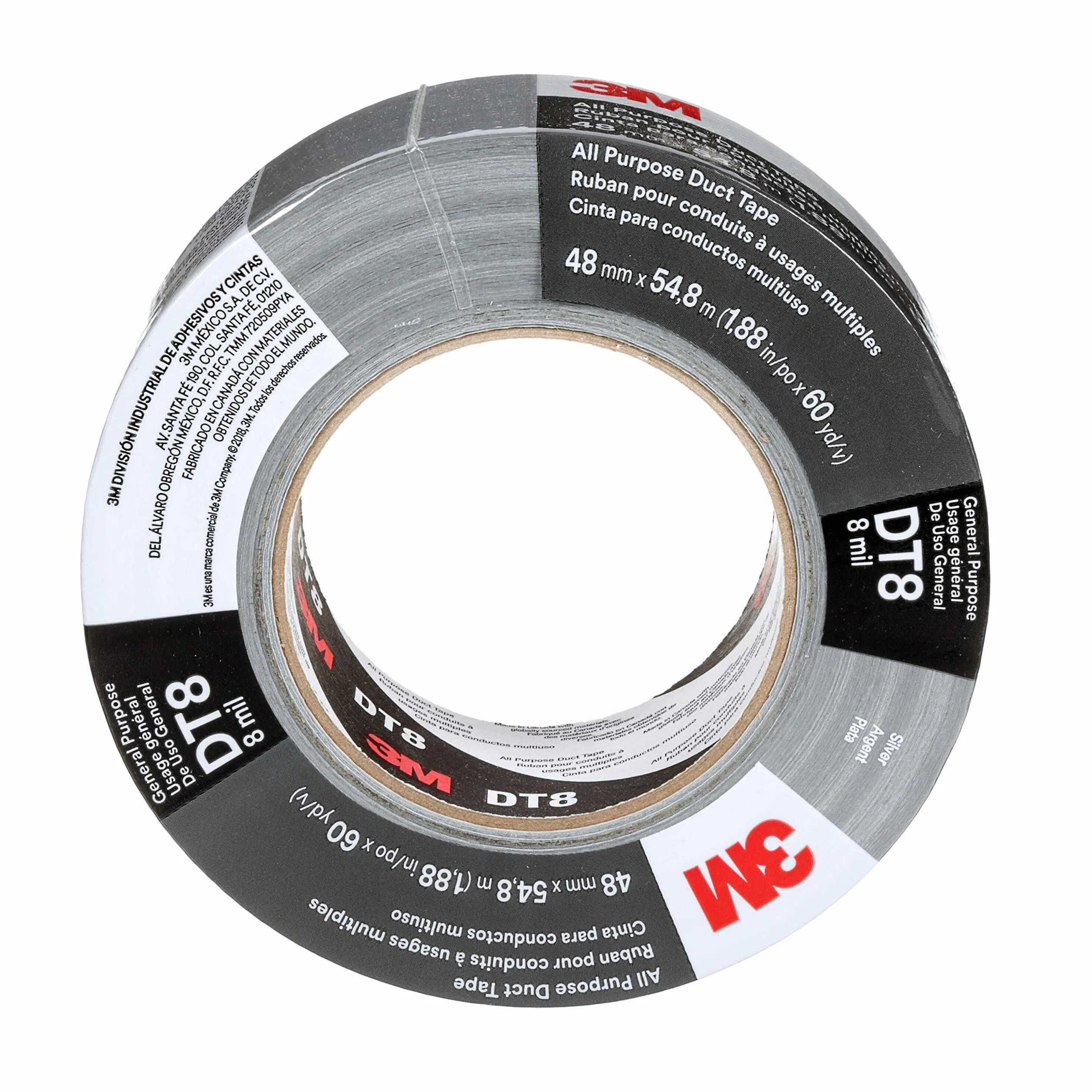 3M Dt823S Taśma Klejąca, Srebrny, 48mm x 23m x 0.2mm