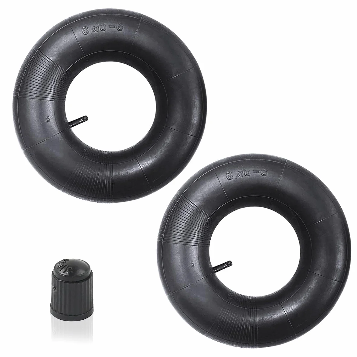 2 sztuki 15 x 6,00-6 dętka z prostym zaworem TR-13, opony do kosiarki, wąż powietrza z pogrubionej gumy, kompatybilny z kosiarkami, taczkami, przyczepami ogrodowymi, gokartami