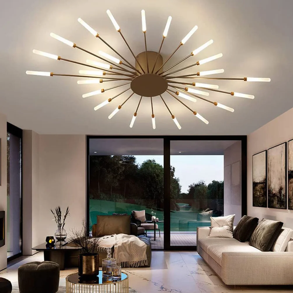 Nowoczesna lampa sufitowa LED, lampa sufitowa fajerwerki, design, żyrandol, kreatywność, sypialnia, salon, lampa ścienna, przedpokój, biuro, pokój dziecięcy, oświetlenie wewnętrzne, dekoracyjne