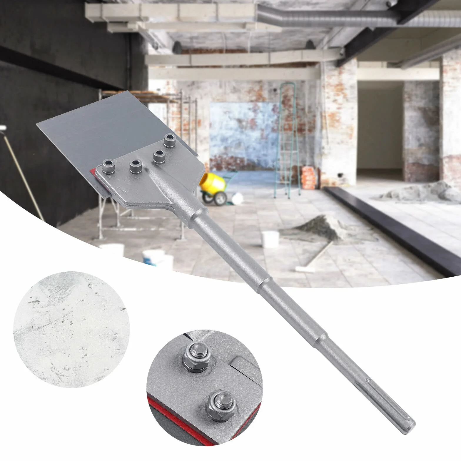 SDS-Max dłuto szpachlowe, 245 x 60 mm, skrobak podłogowy, usuwanie płytek, podpórka, dłuto, szpachelka