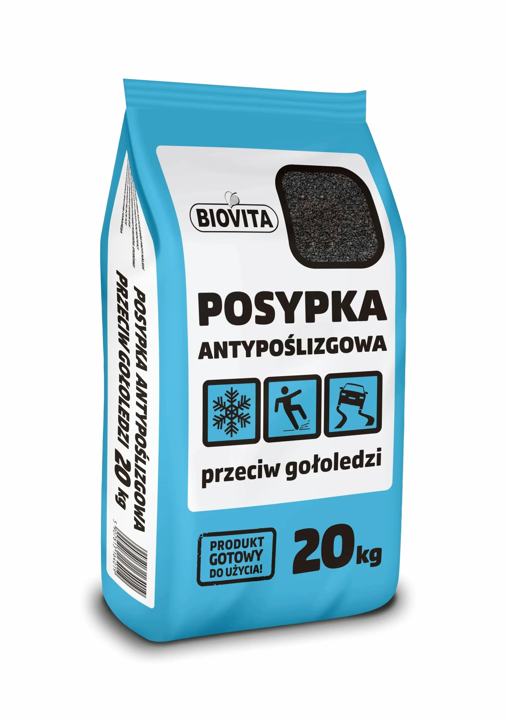 Biovita 20 kg antypoślizgowy materiał do rozsypywania na lód