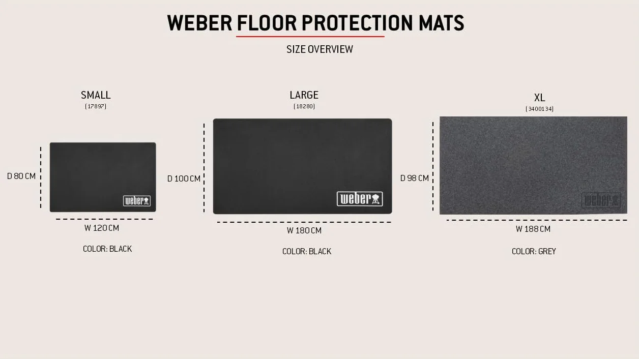 Weber Mata grillowa 180 x 100 cm antybakteryjna odporna na ciepło i warunki atmosferyczne