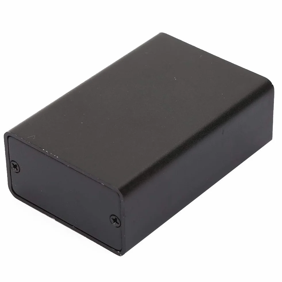 23 * 44 * 65 mm matowy czarny aluminiowy pudełko trwałe typ dzielony aluminiowa obudowa chłodzenie DIY elektroniczna obudowa projektowa obudowa elektroniczna płyta obwodu