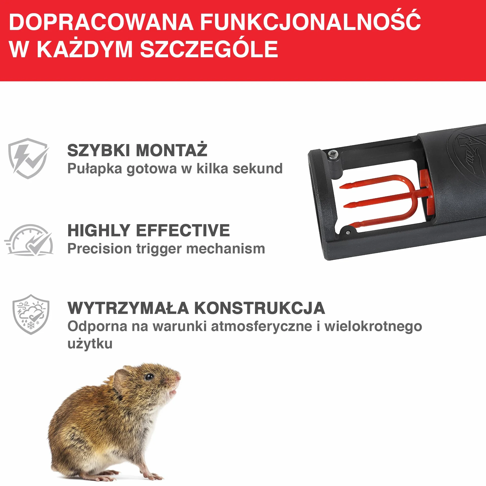 SWISSINNO Pułapka na Nornice PRO SuperCat – Tunelowa Zatrzaskowa, Wielokrotnego Użytku, 1 Sztuka