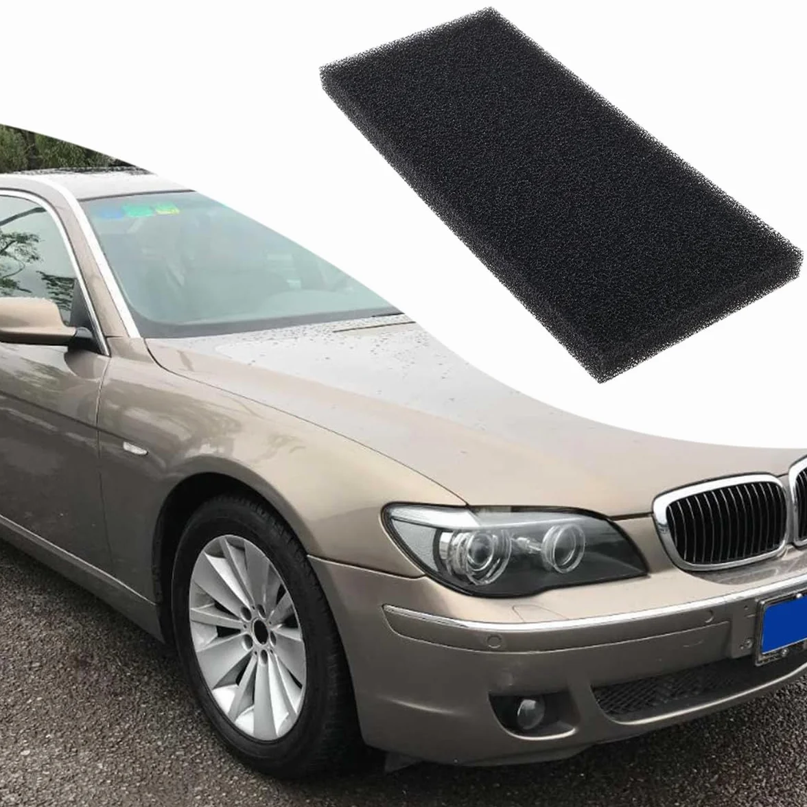 Alide 2 szt. Osłona przeciwpyłowa silnika dmuchawy samochodowej z filtrem gąbkowym 64119216222 Kompatybilna z BMW F01 F02 F04 F07 GT F10 F11 M5