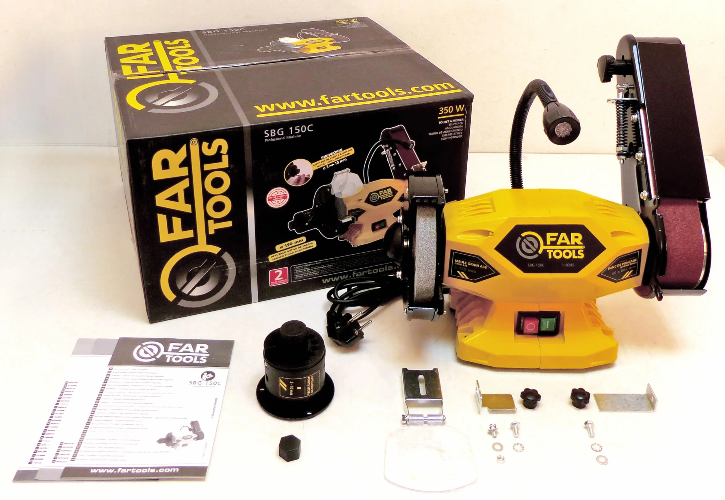 Fartools 110245 szlifierka podwójna 400 W, średnica 150 mm