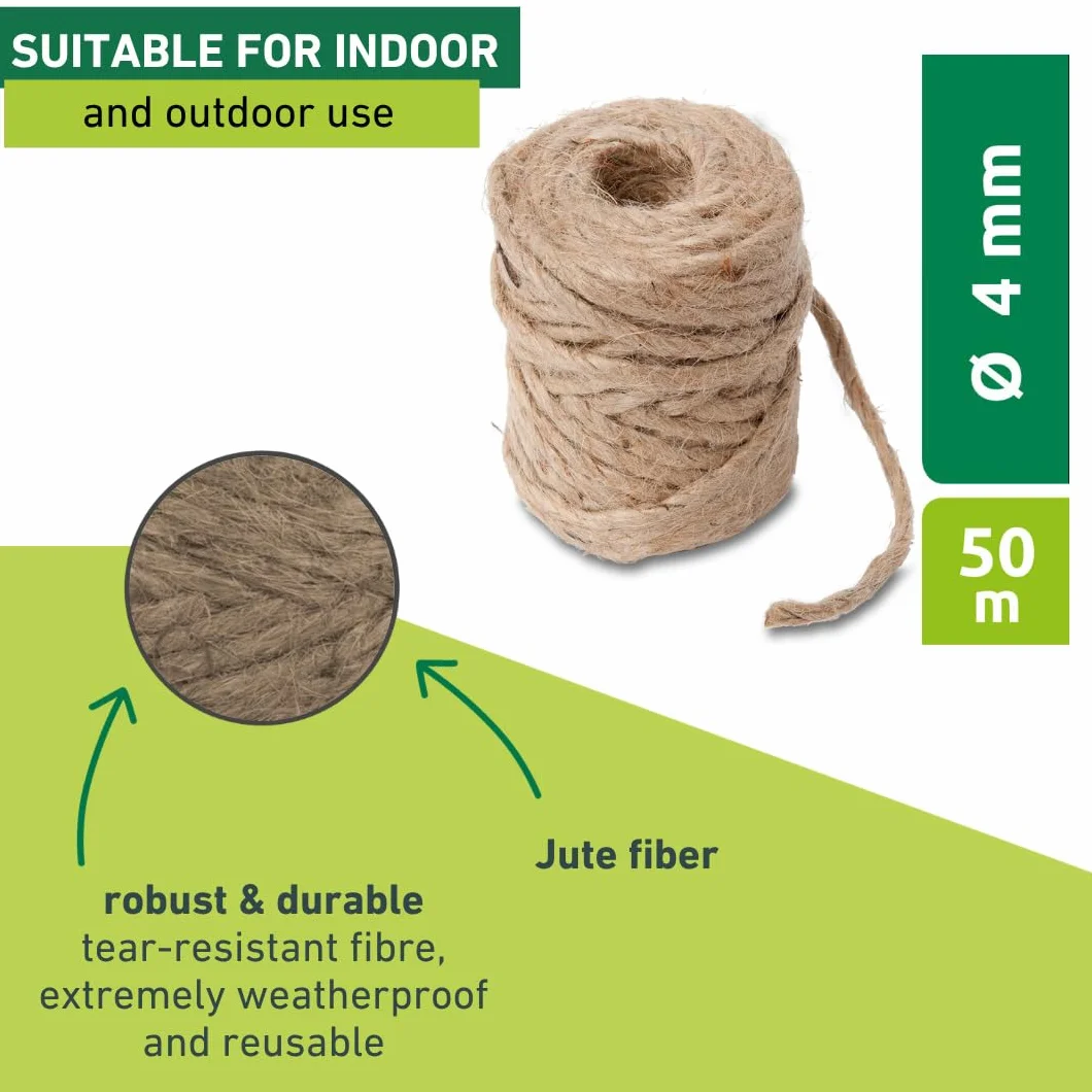 Windhager Sznurek Jutowy 4 mm x 50 m Brązowy