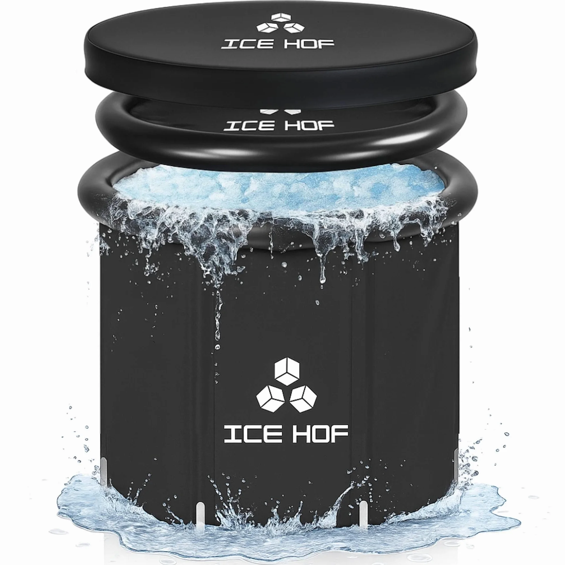 Ice Hof Ice Bath Tub Ø80x80 cm Portable Cold Plunge Barrel for Recovery Wellness Cryotherapy