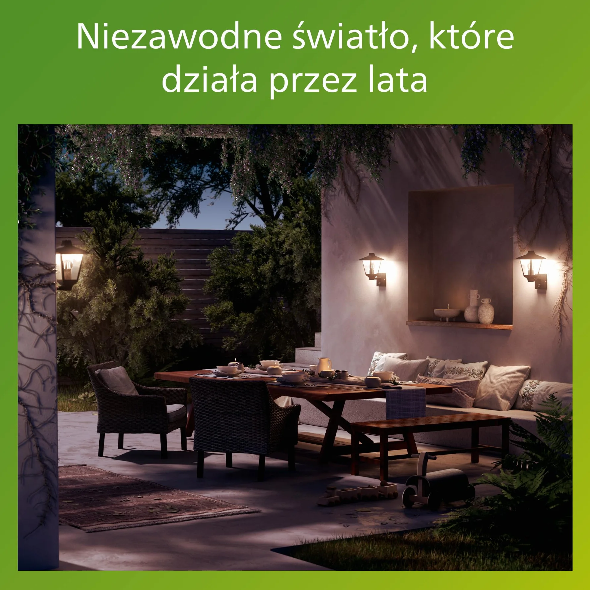 Philips Kinno Zewnętrzna Lampa Ścienna z Czujnikiem, Max 25W, Gniazdo E27, Czarna