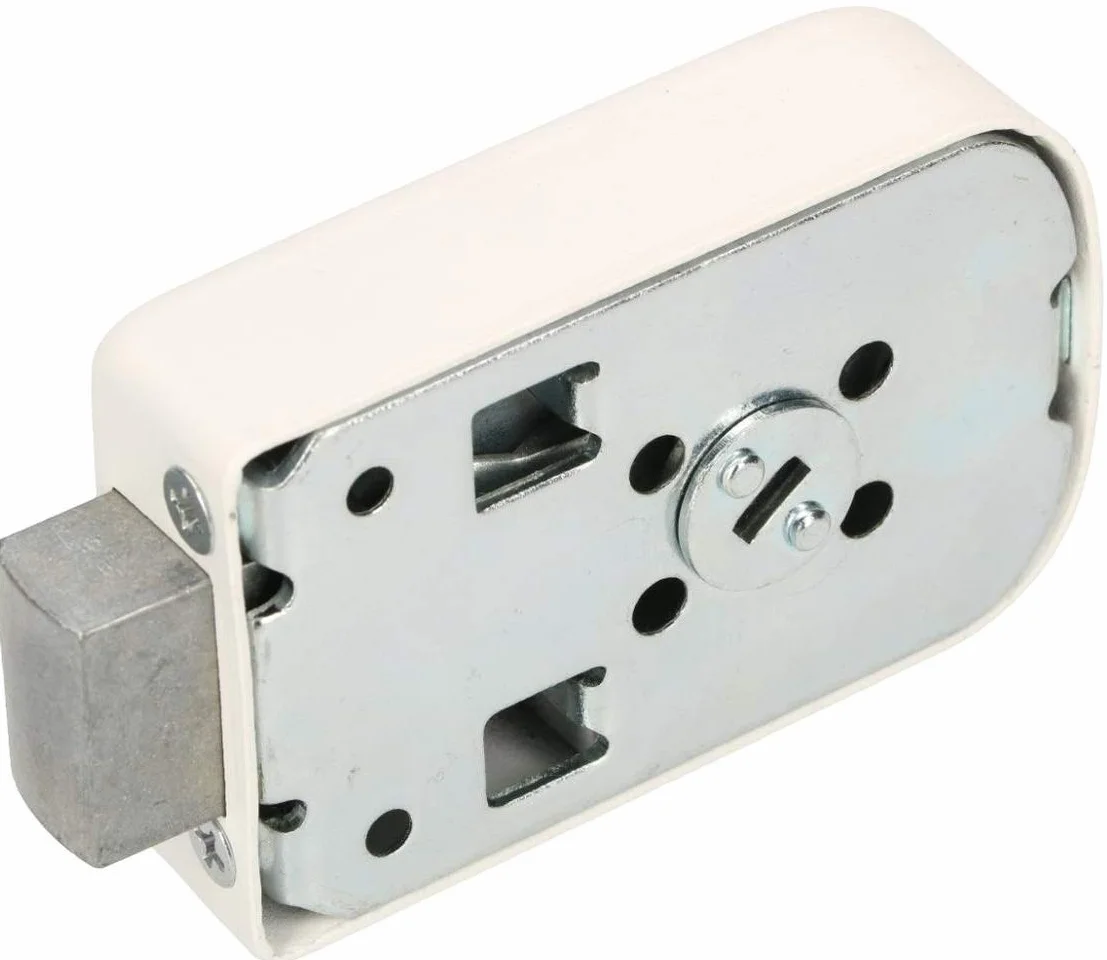 KOTARBAU® Dodatkowy zamek 50 mm, 3 kolory z cylindrem zewnętrznym, różne zamykanie, zamek skrzynkowy, zamek do drzwi zamek do drzwi, zamek do skrzynki (biały)