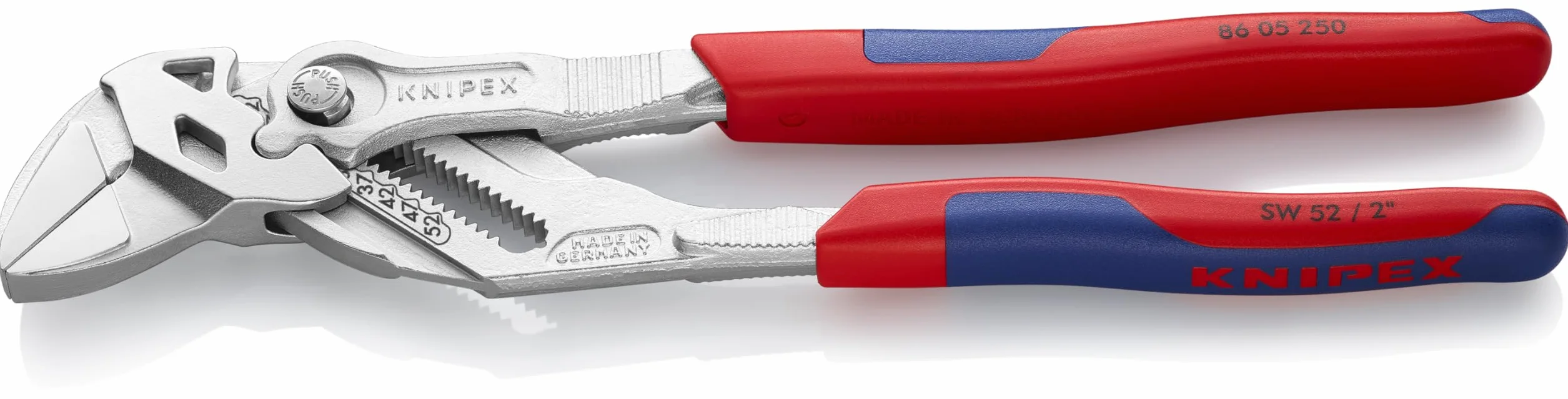 Knipex 86 05 250 - szczypce (złącze ślizgowe, stal chromowo-wanadowa, plastik, niebieski/czerwony)