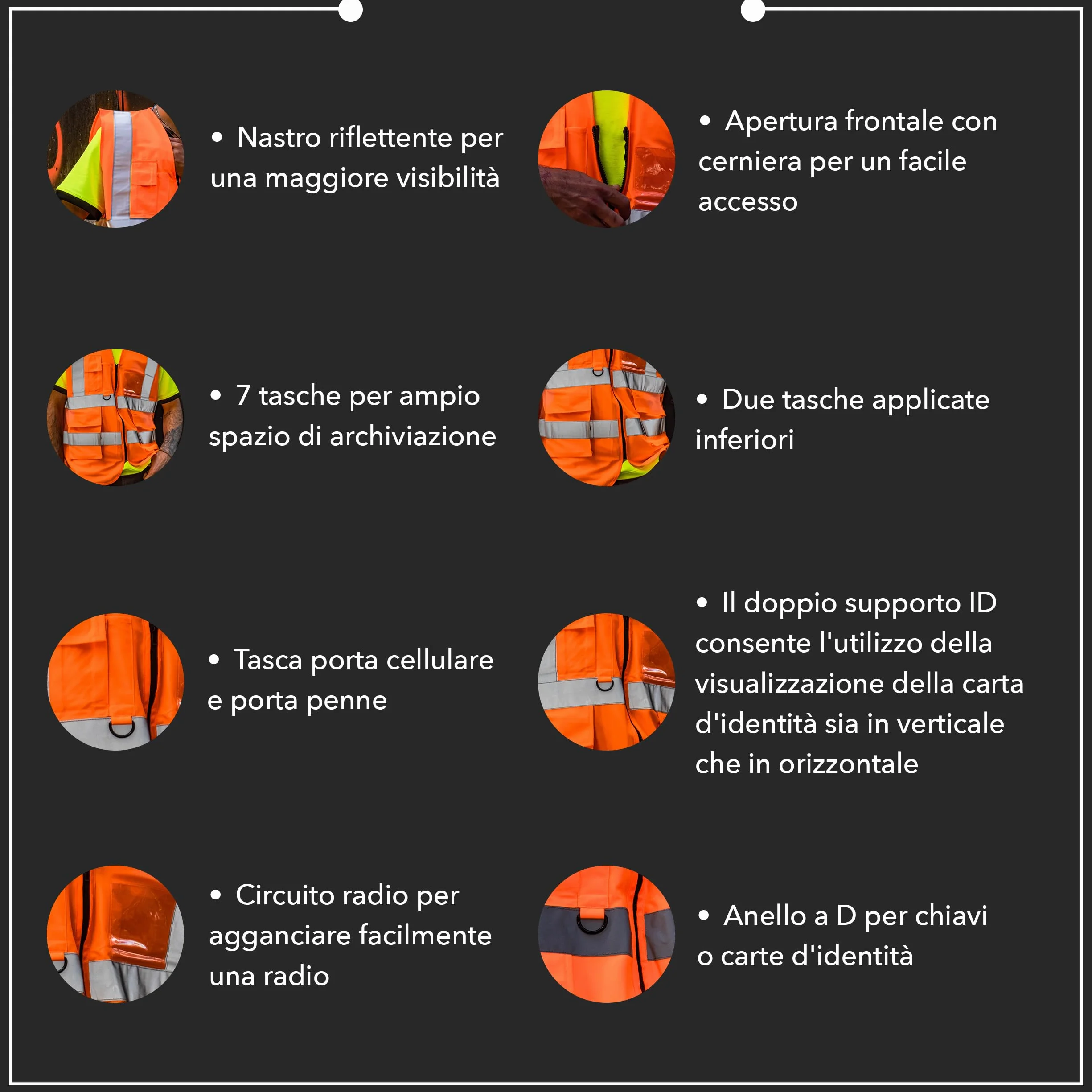 Kamizelka Odblaskowa Unisex - XXL, Orange, Jednolity Pasek Odblaskowy
