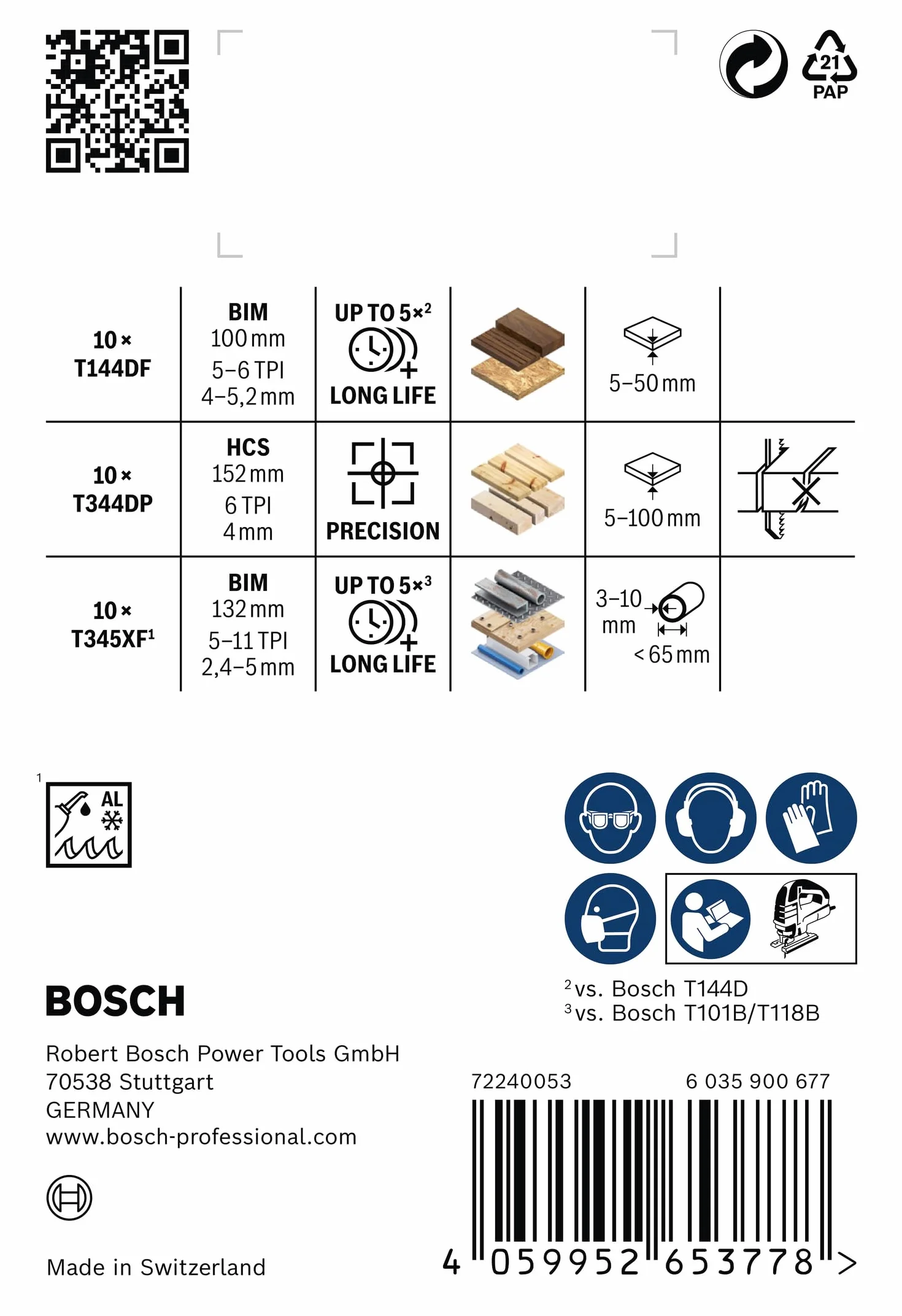 Bosch 30 x PRO Wood and Metal Rough Cut zestaw brzeszczotów do wyrzynarki (do stali, drewna z gwoździami, długość 100 mm, profesjonalne akcesoria)