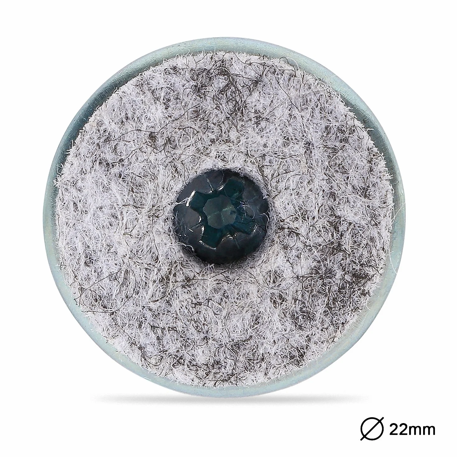 Incutex 20x Podkładki Filcowe do Nóg Krzeseł, Okrągłe Ślizgacze do Podłogi, Ochrona Podłogi, Ślizgacze Meblowe Ø 22mm, Szare