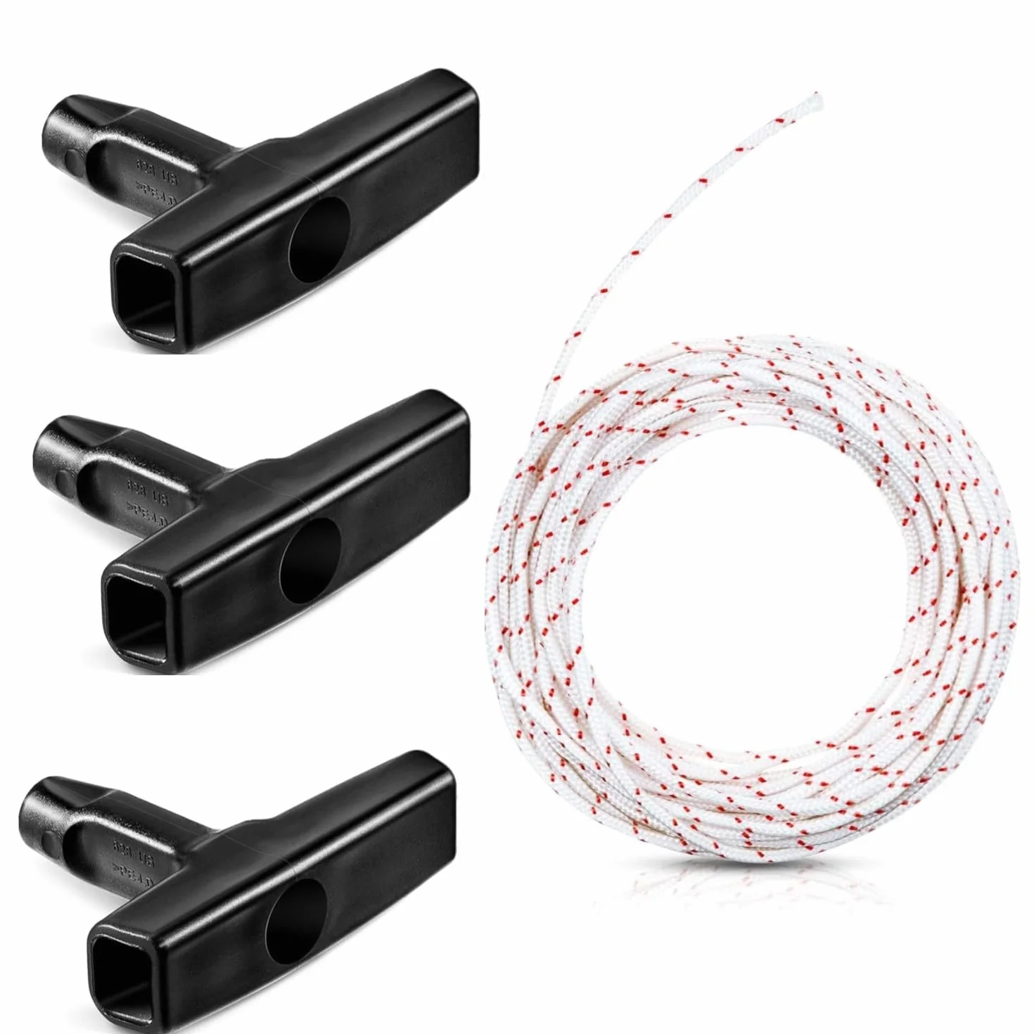 Linka rozrusznika do kosiarki, linka rozrusznika, 10 metrów, 3,0 mm, 3 mm, uchwyt rozrusznika, do kosiarki, piły łańcuchowej, obcinarki, silnika, uniwersalny