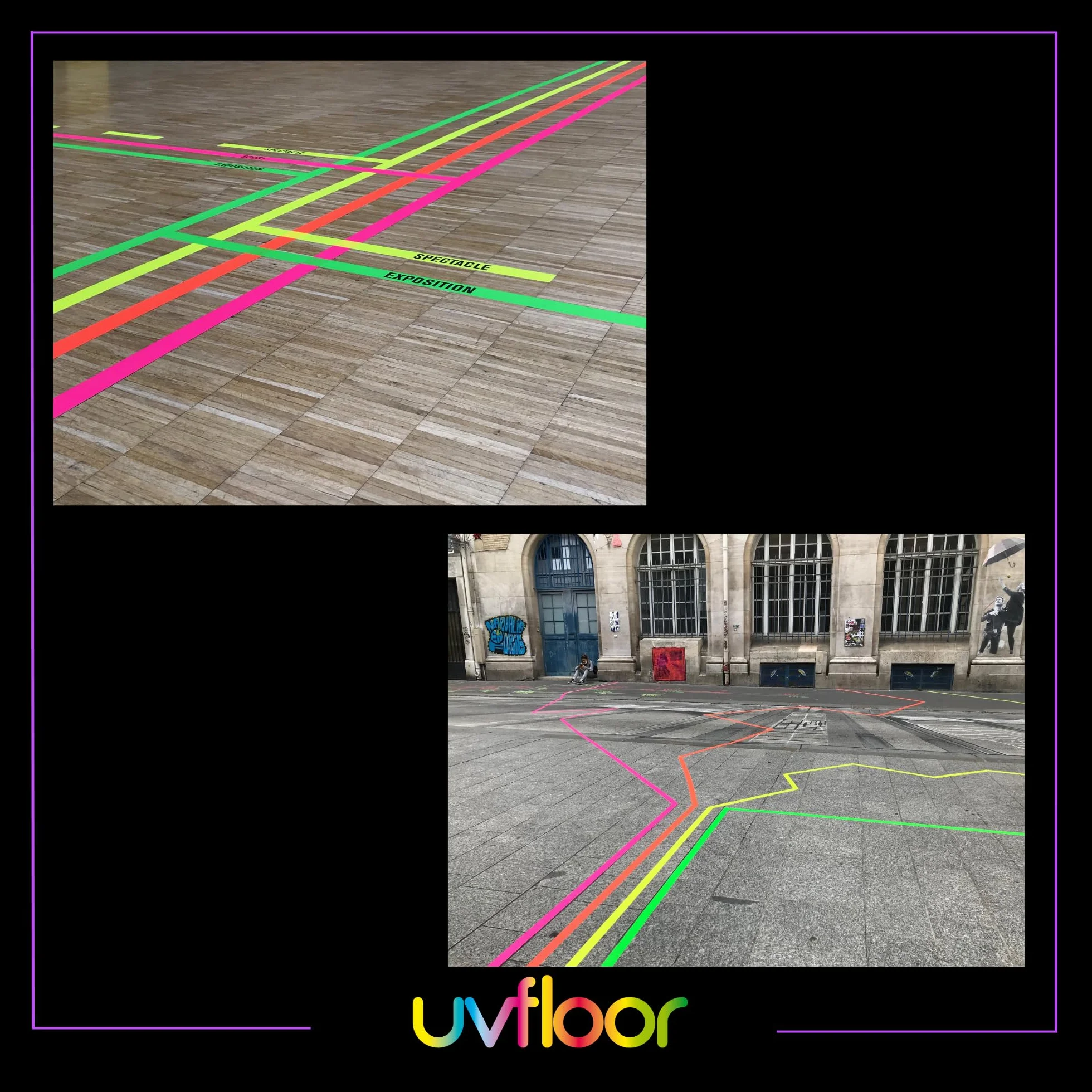 UV FLOOR - Fluo Żółty Gaffer 19mm X 25M - Gaffer Premium Quality - Akcesoria fluorescencyjne - Impreza - Dekoracyjna taśma klejąca -