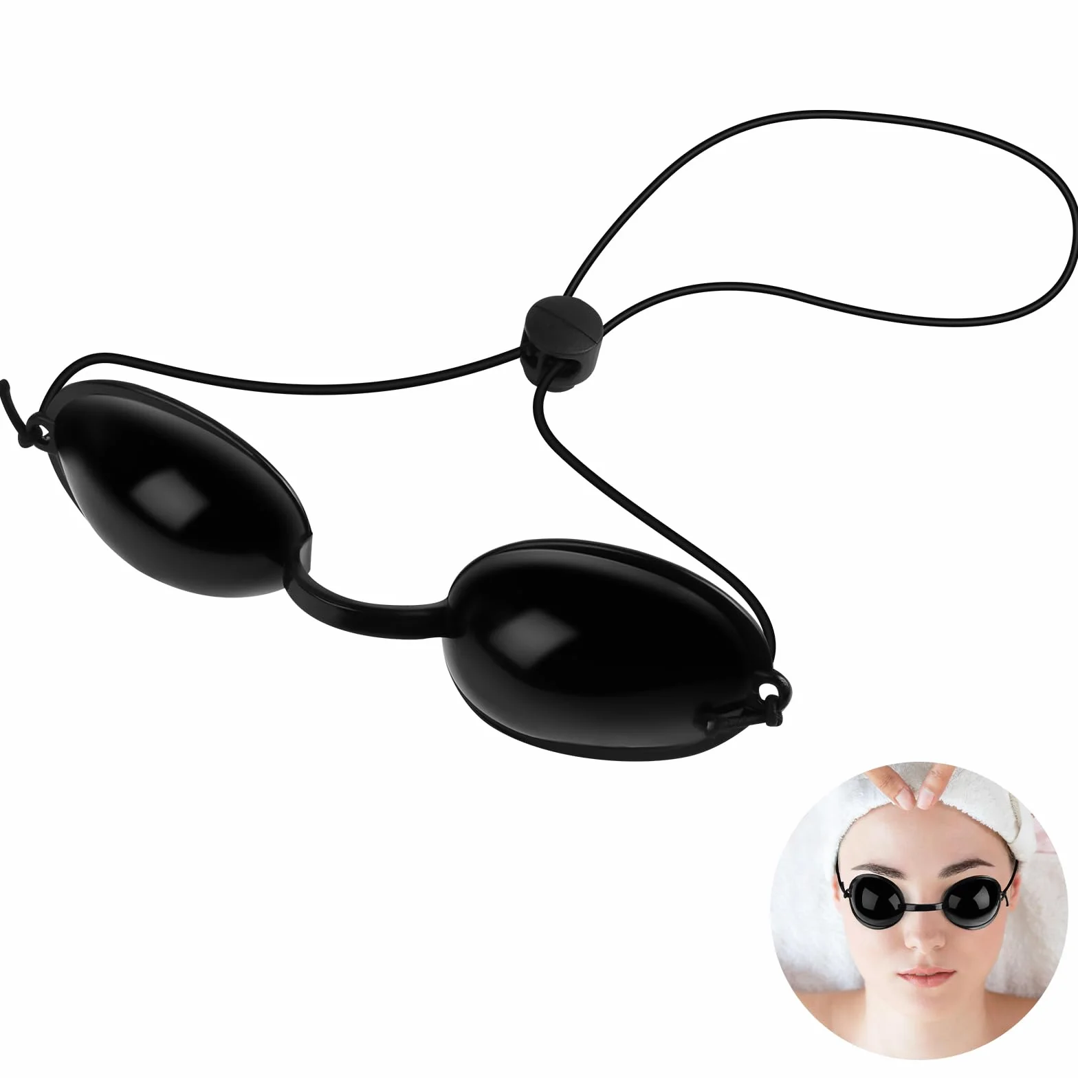 LOPHE Okulary ochronne UV do solarium, okulary do solarium z gumką, ochrona przed promieniowaniem UV Eye Protection do solarium Beauty Instrument kosmetyczny