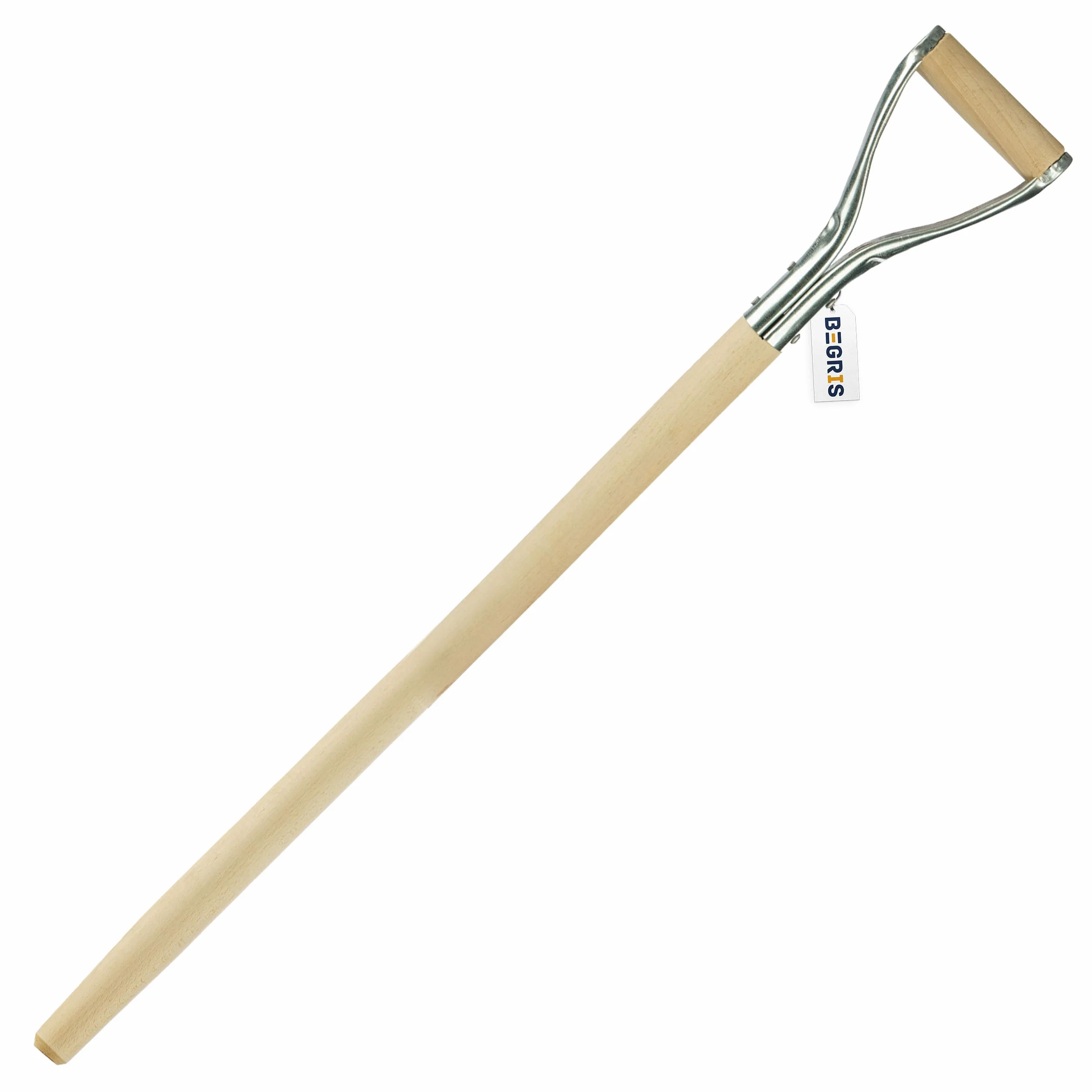 Trzonek Drewniany 95 cm do Łopaty, Szpadla z Drewna Bukowego z Uchwytem Metalowym