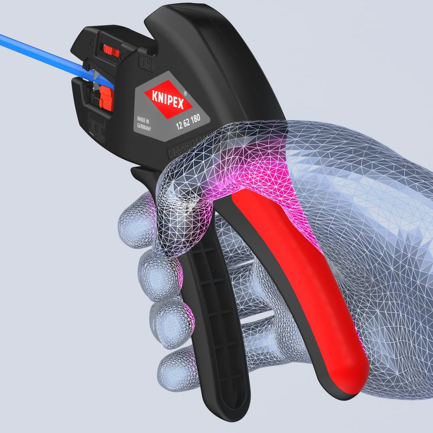 KNIPEX Tools 1262180 szczypce do ściągania izolacji, automatyczne, 10-24 AWG