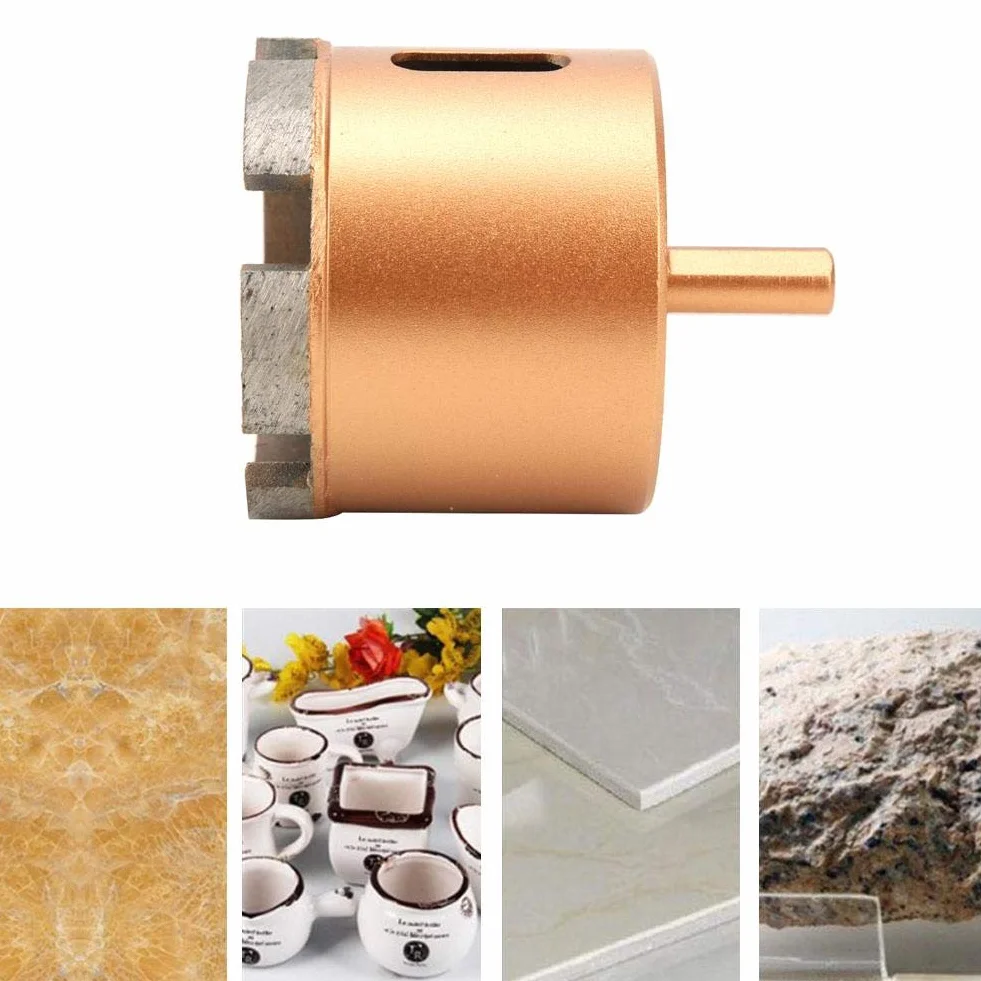 Wiertła diamentowe, 65-75mm trzpień trójkątny otwornice z rdzeniem pustym do wiercenia w płytkach, betonie, cegle, szkle, marmurze i ceramice (65mm)