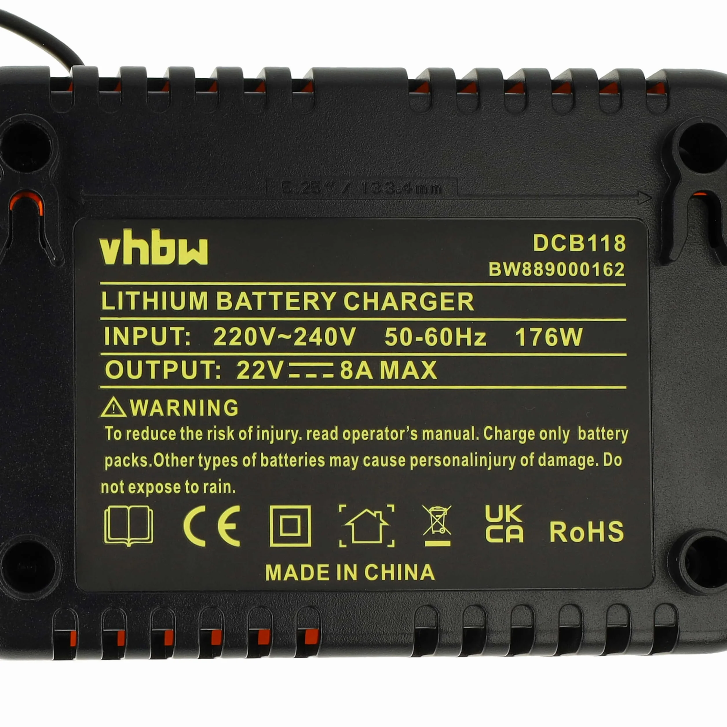vhbw szybka ładowarka kompatybilna z Dewalt DCK211S2, DCL510, DCK212S2, DCK413S2, DCL510N, DCL510N-XJ, DCL040, DCN690 Baterie narzędziowe
