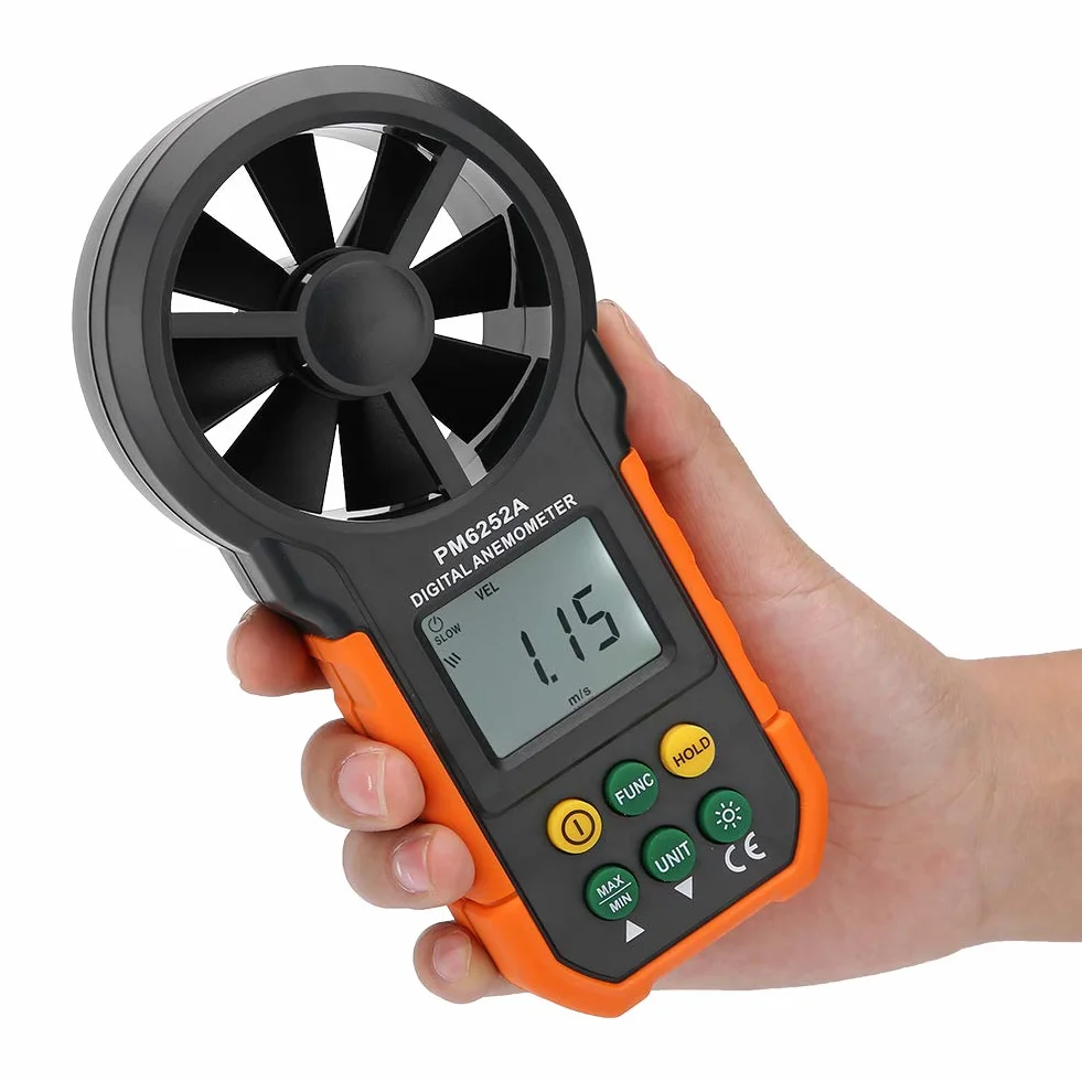 Anemometr Cyfrowy Peakmeter PM6252A Miernik Prędkości Wiatru Przenośny