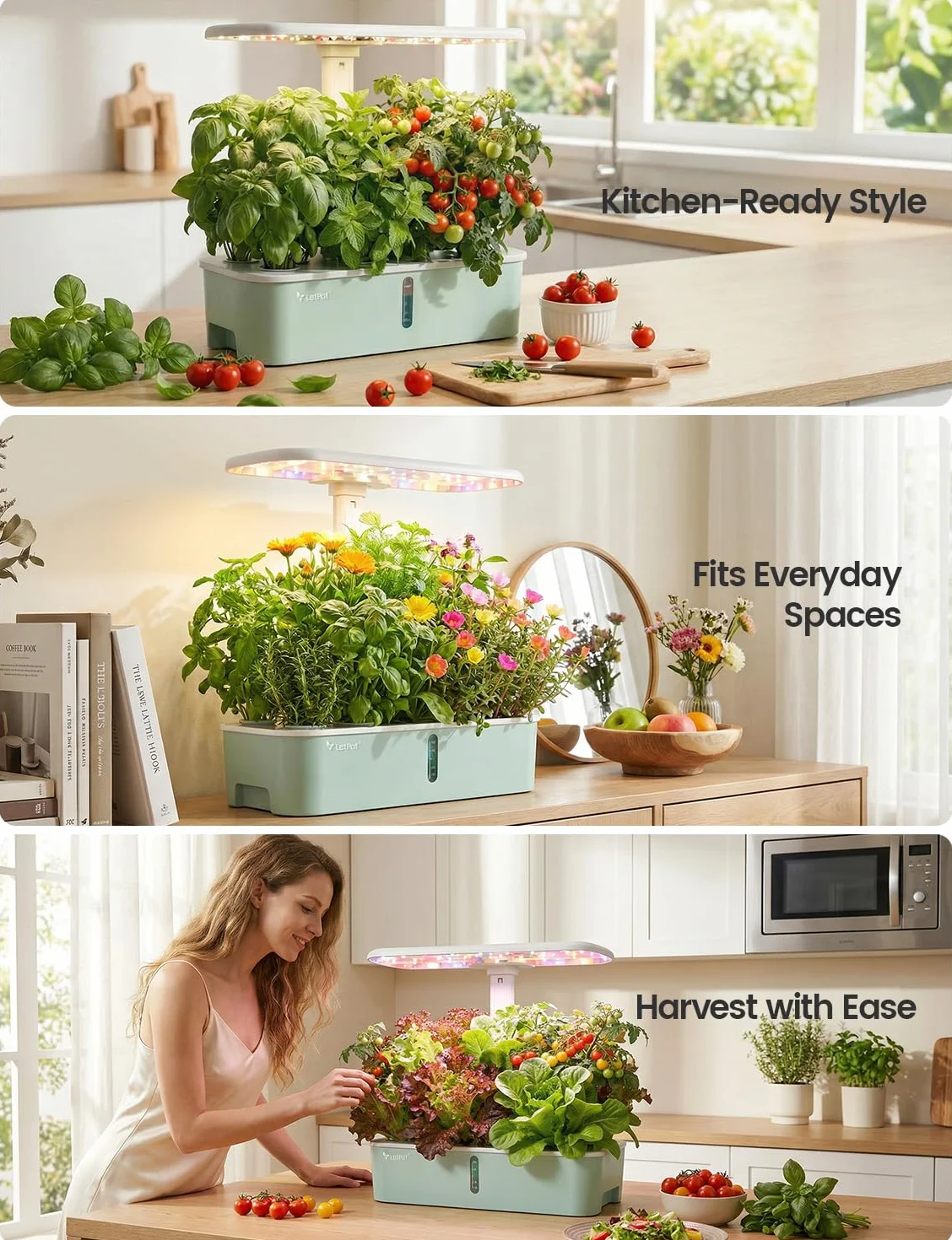 LETPOT Hydroponiczny system rozmnażania 9-kapsułowy inteligentny zestaw ogrodowy do wnętrz