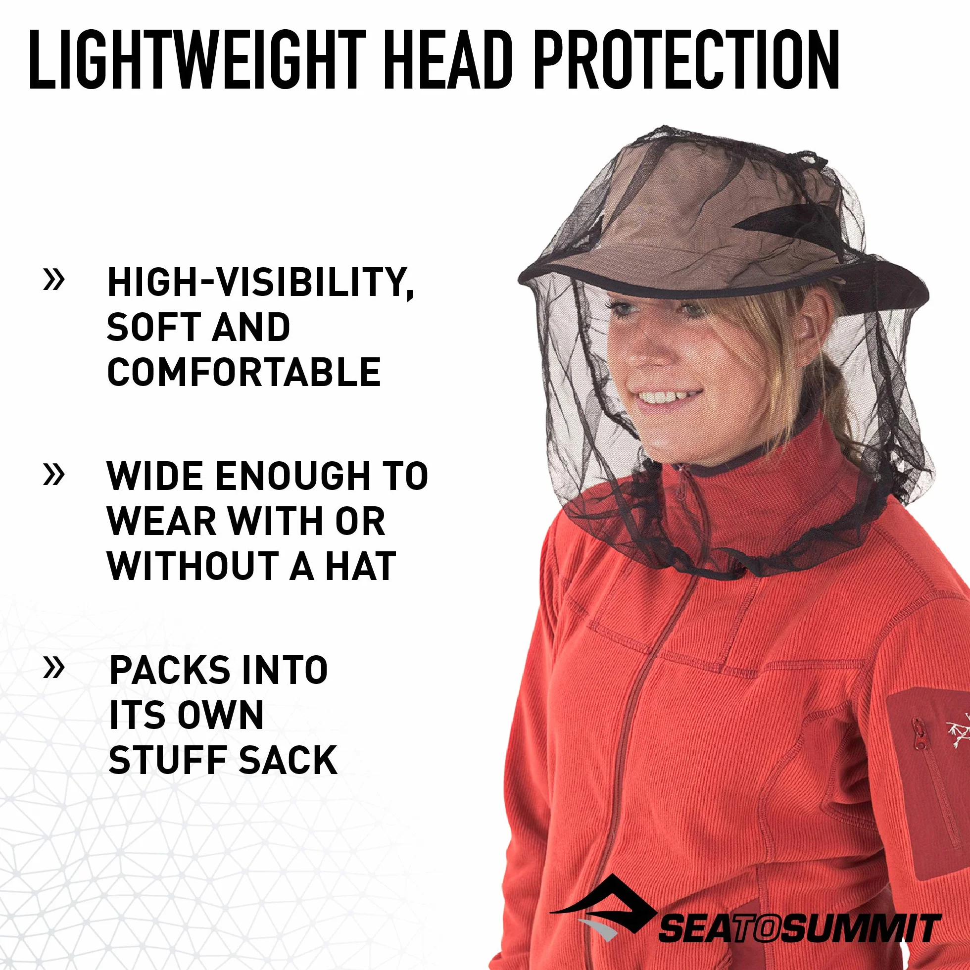 Sea to Summit Mosquito Net Mountaineering Trekking Head Net with Permethryna, Blue, Unisex Adult