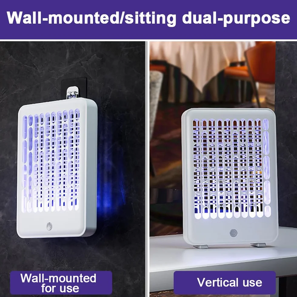 Mineup Elektryczna pułapka na owady, 1200 mAh, lampa na komary, elektryczna, ładowana przez USB, 360° UV, lampa do kuchni, wewnątrz i na zewnątrz, na kemping