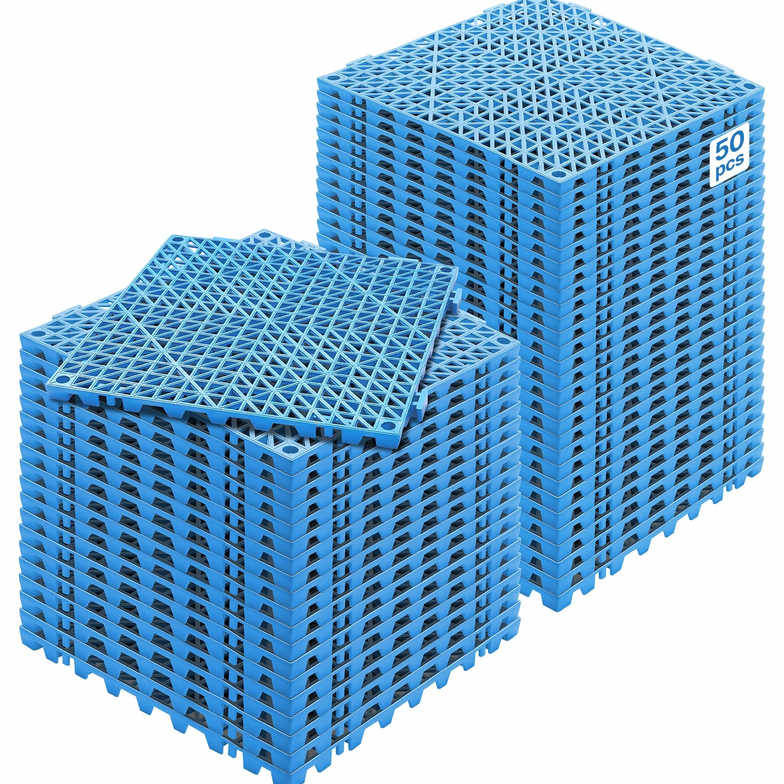 VEVOR Płytki podłogowe PCW 30x30 cm 50 szt. kwadratowe drenażowe na zewnątrz taras