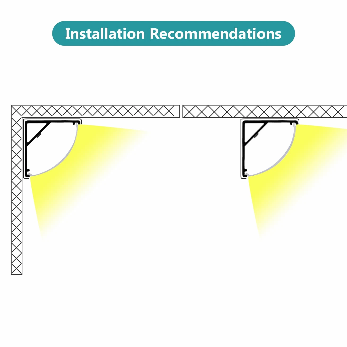Sonnewelt 20 x 1 m profil LED aluminium, profil aluminiowy LED w kształcie litery V do taśm LED / pasków / pasków (1-11 mm) z osłoną, w zestawie zaślepki i klipsy montażowe do taśm LED