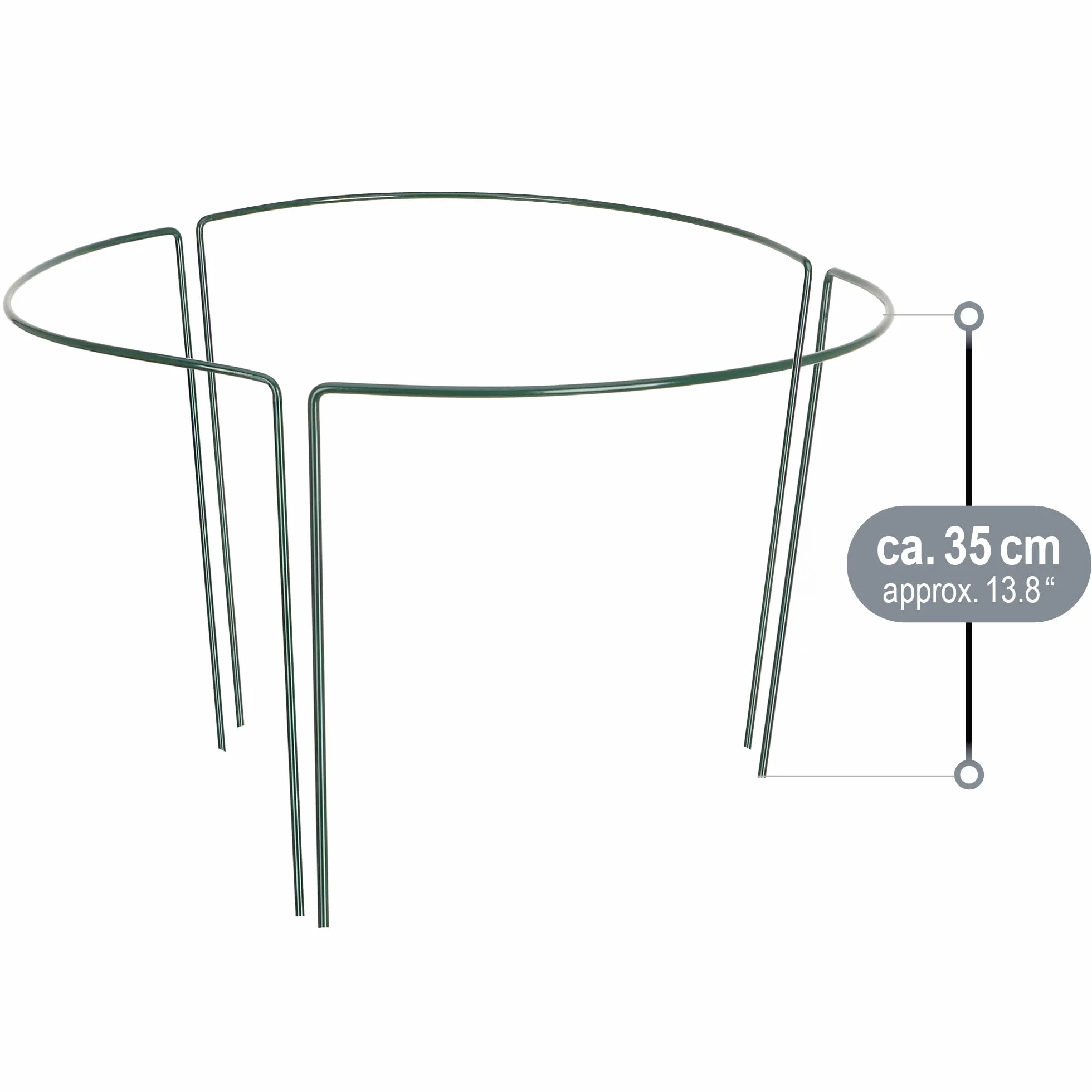 COM-FOUR® 6x Uchwyt do kwiatów i bylin, do kwiatów, bylin i innych roslin ogrodowych i balkonowych, pólokragly