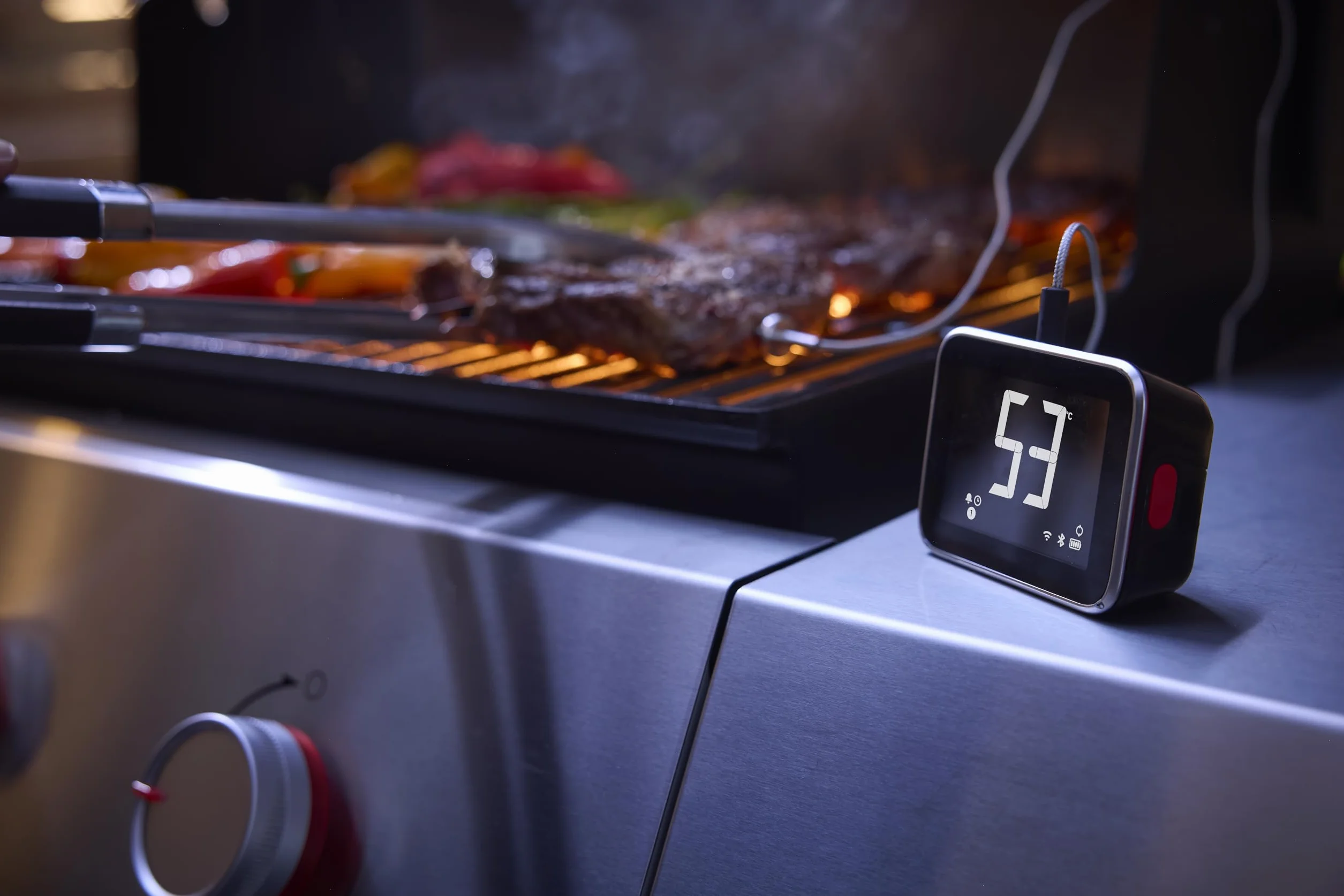 Weber Smart Hub Display Booster Termometr z 2 Sondami, Wi-Fi, Aplikacja, Czarny