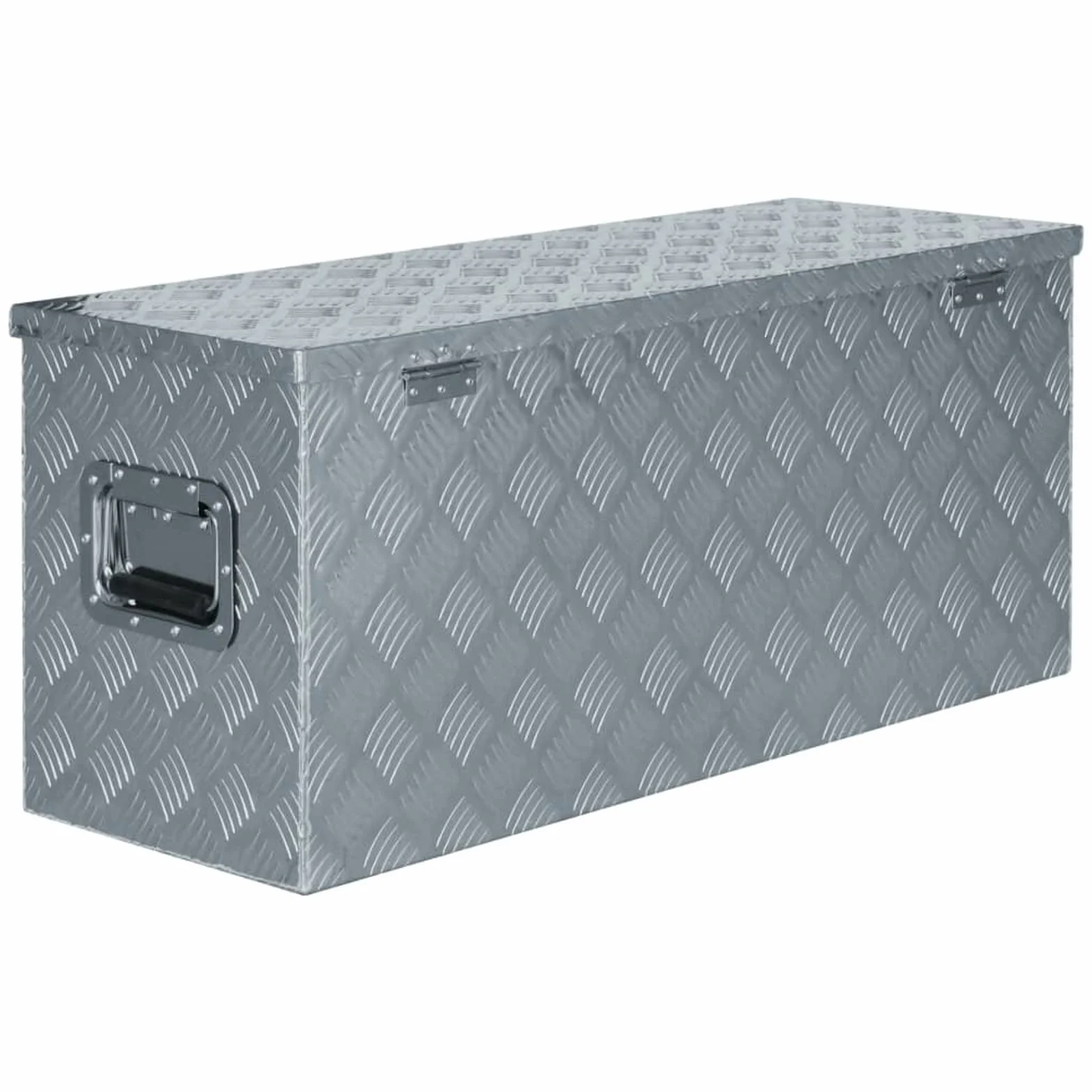 ShGaxin Aluminiowa skrzynka 90,5x35x40 cm srebrna, metalowa skrzynka narzędziowa, skrzynka narzędziowa, aluminiowa skrzynka 142940