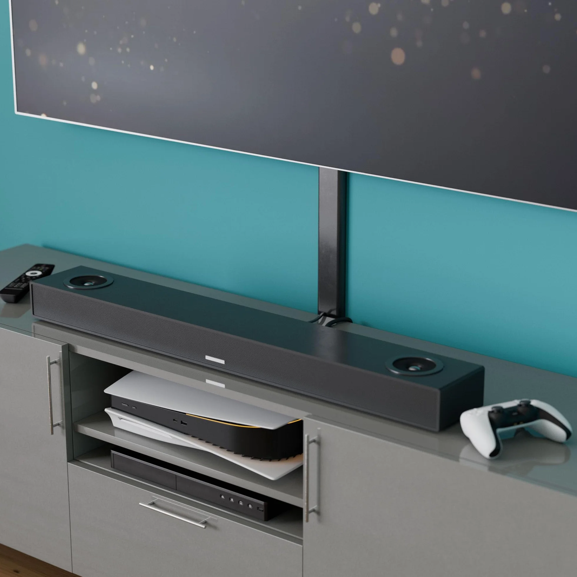 D-Line Maskownica Kabli TV, Ukrywa Kable na Ścianie, Samoprzylepna Osłona Przewodów, Bezszwowy Niskoprofilowy Design – 60 mm (S) x 15 mm (W) x 40 cm Długości – Czarny