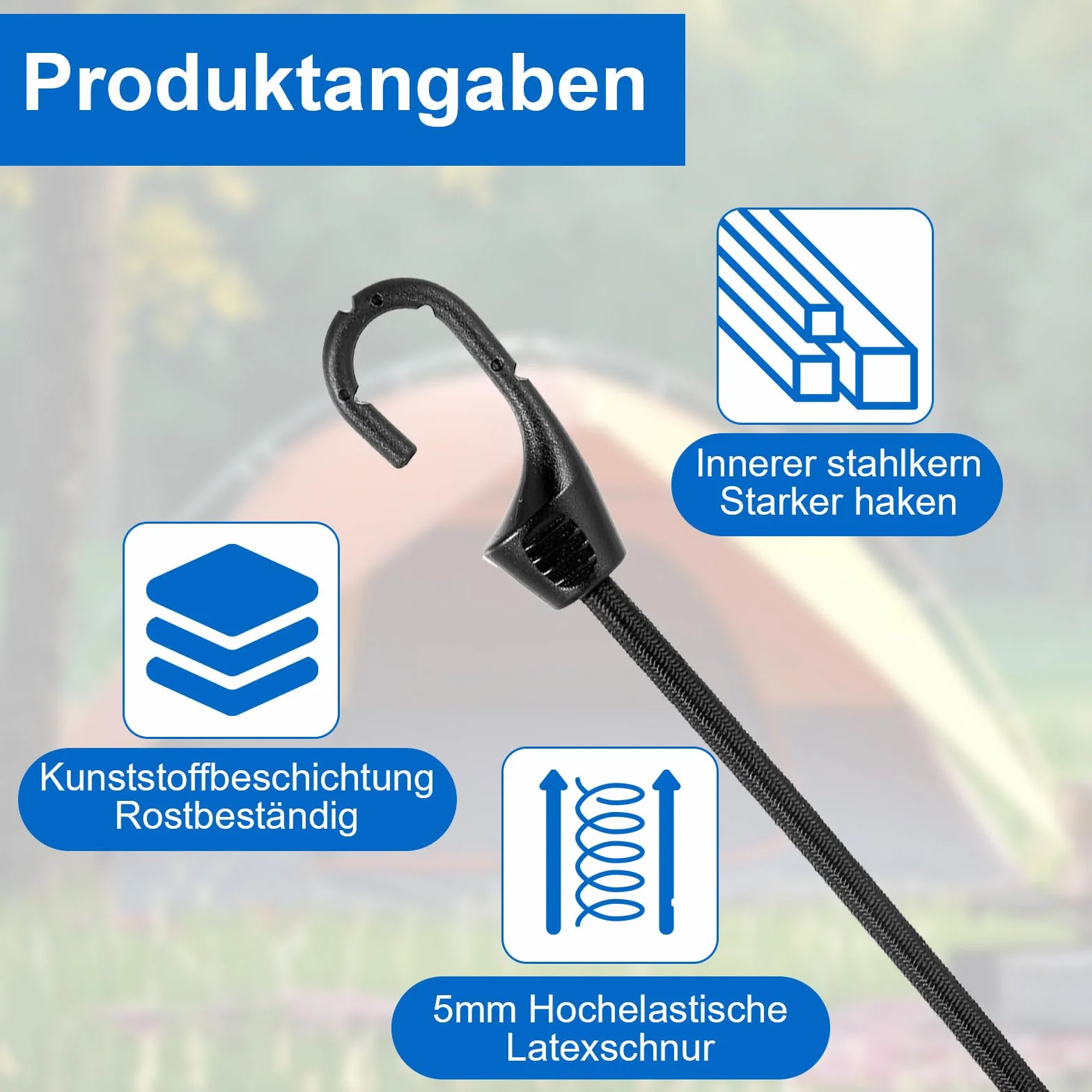 12 sztuk krótkich gumek napinających z haczykami, 19,5 cm, ekspander z haczykami, wytrzymały, wszechstronny gumowy pasek, elastyczny sznurek bungee z metalowymi hakami do zabezpieczenia ładunku