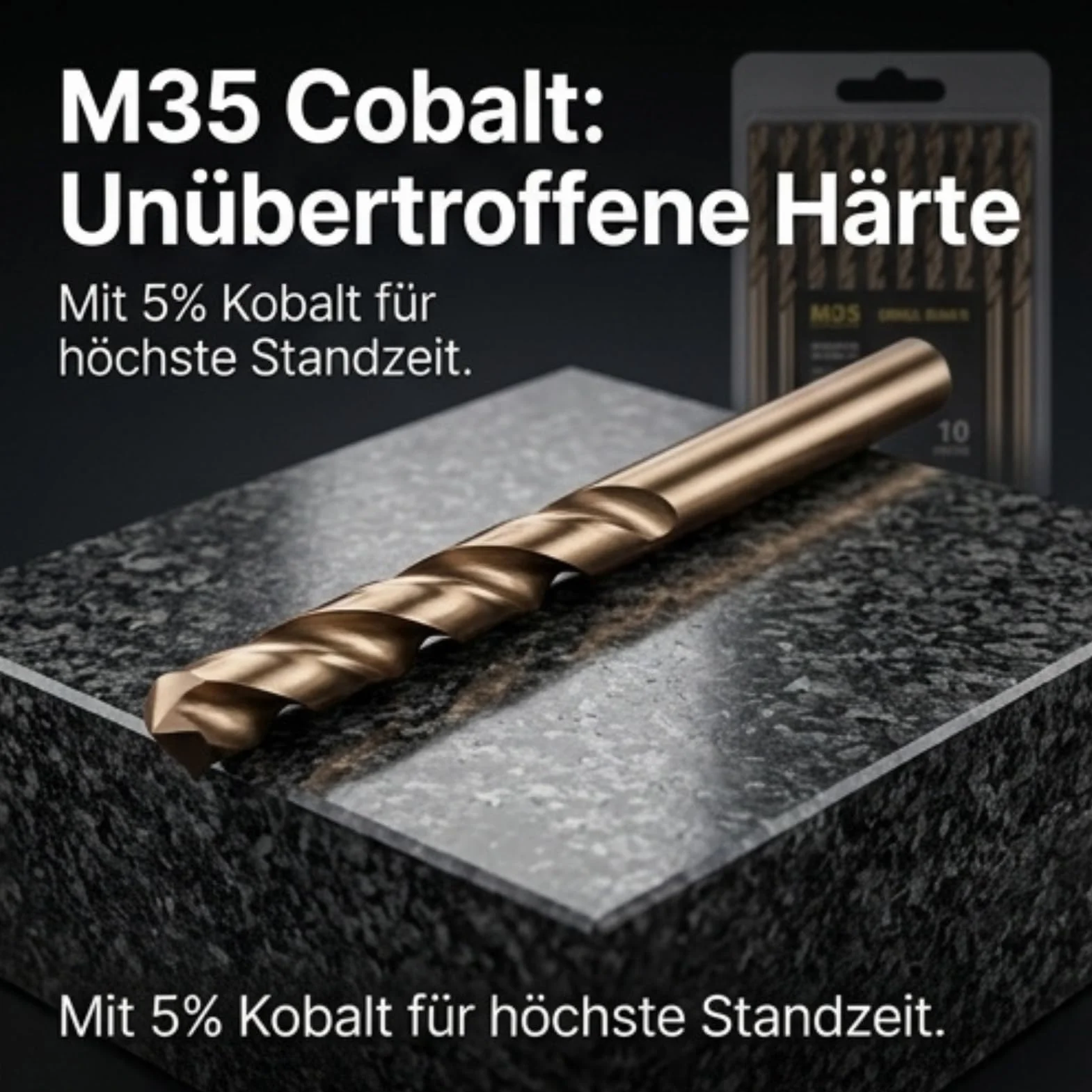 Wiertła do kobaltu 3mm, 10 szt. wierteł do metalu, M35 HSS wiertła do kobaltu HSS-CO 1-5 mm do wiercenia
