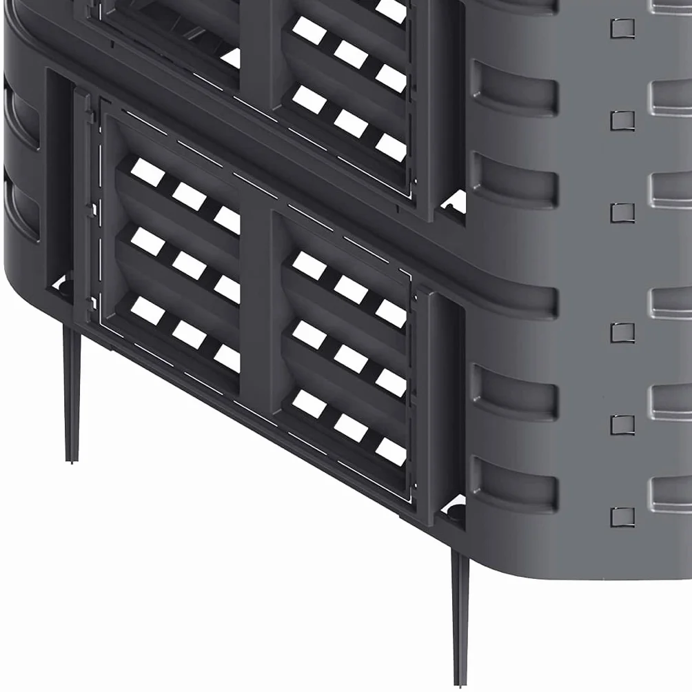 vidaXL Kompostownik ogrodowy 1000 L czarny 146 cm