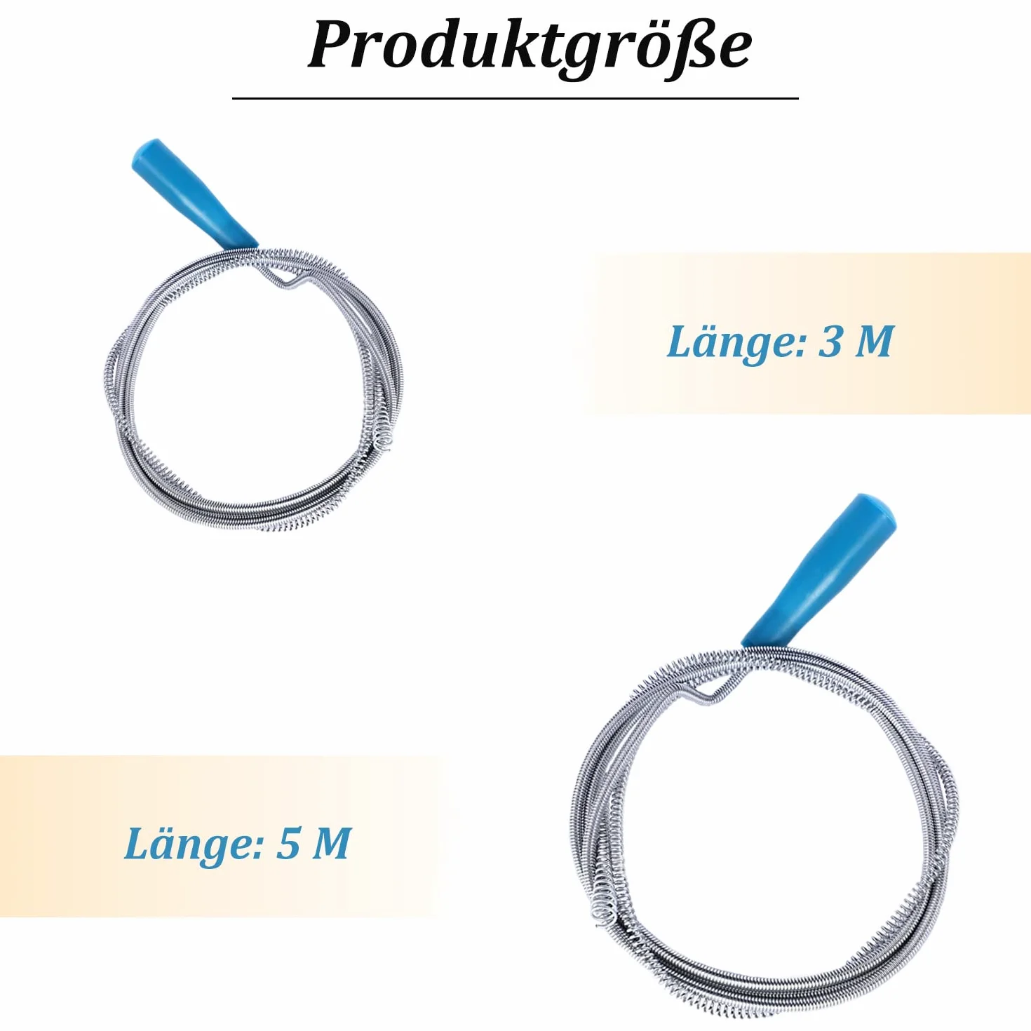 Spirala do czyszczenia rur, spirala odpływowa, z końcówką wiertniczą, do czyszczenia różnych rur odpływowych, 5 m