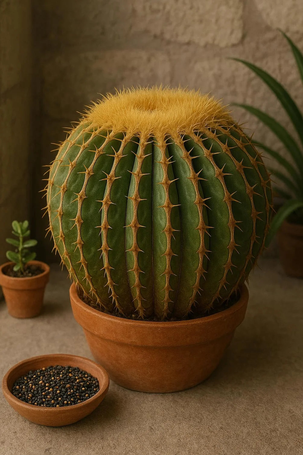 Echinocactus platyacanthus gigantyczna Biznaga - 50 nasion do siewu