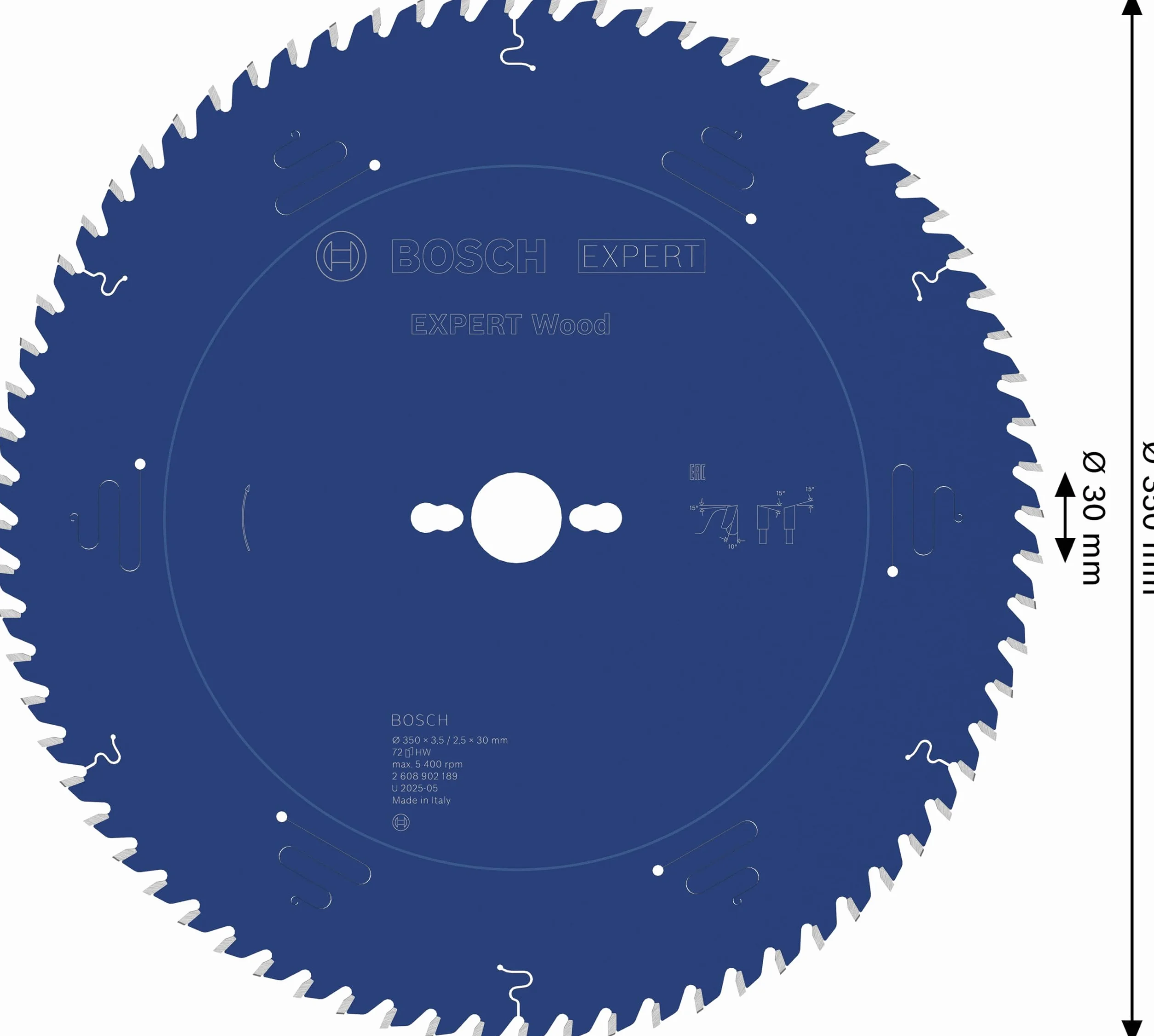 Bosch 1x Tarcza pilarska EXPERT Wood (do Miękkie drewno, Ø mm, Professional Akcesoria Przewodowa stołowa pilarka tarczowa)