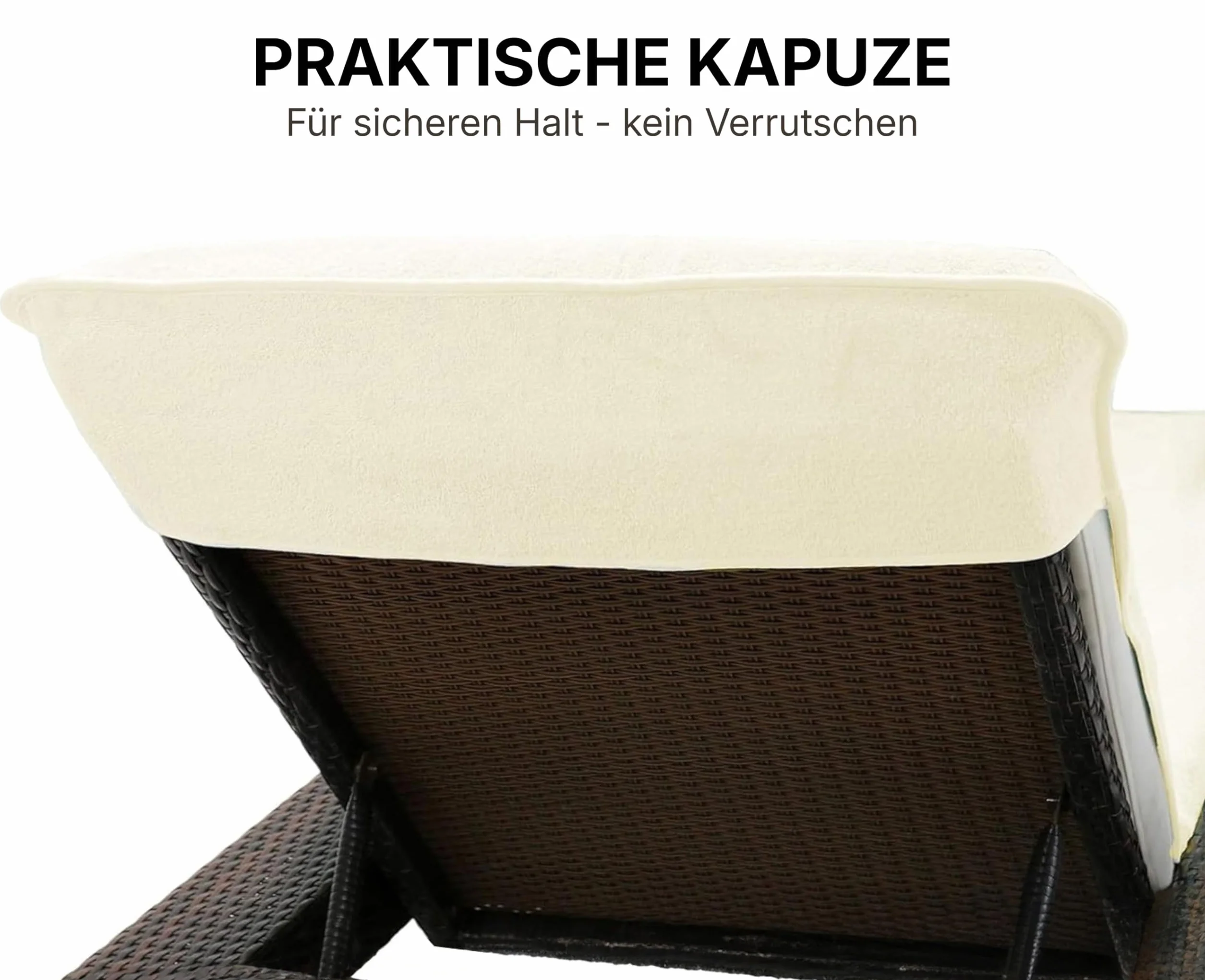 Brandsseller Pokrowiec ochronny na leżak ogrodowy 75 x 200 cm biały