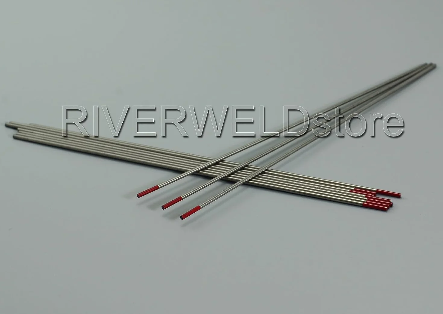RIVERWELD Elektroda TIG z woli 2% torytowa WT20 Czerwone końcówki 1.6mm x 150mm Pakiet 10 sztuk